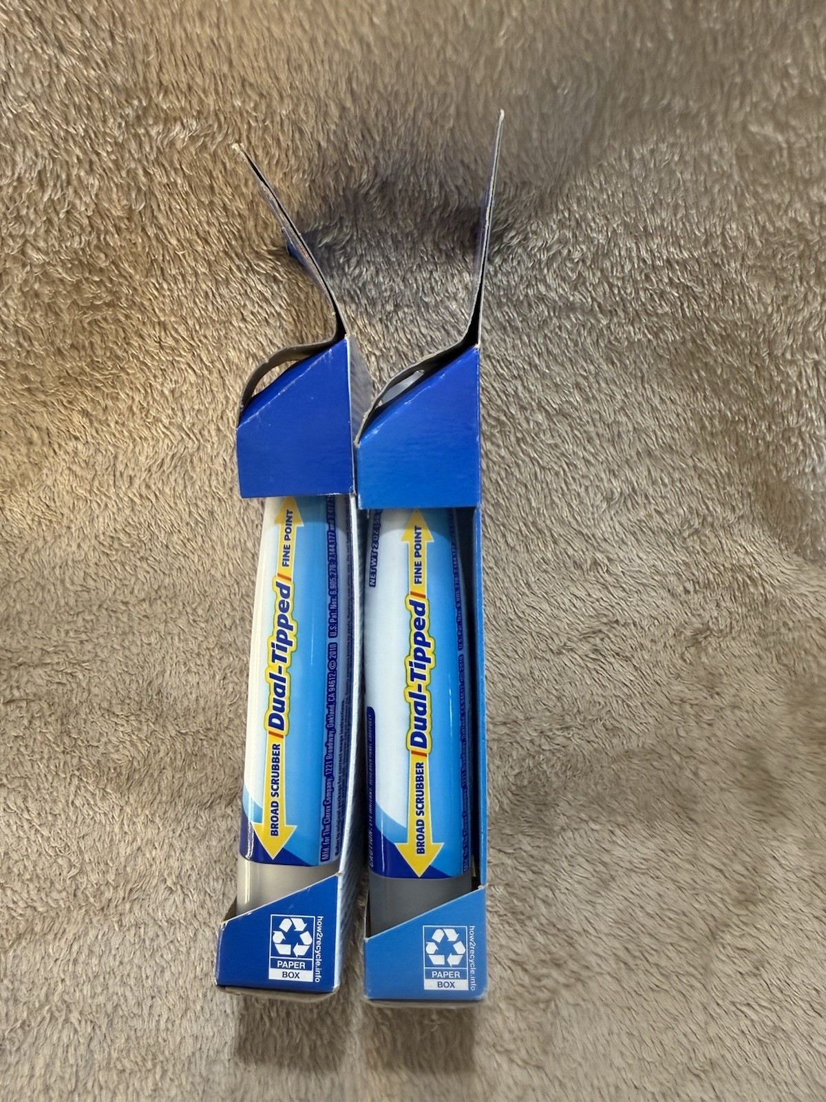 2X Clorox Bleach Pen Gel for Whites Dual Tipped 2 oz Sealed For Whites NOS
