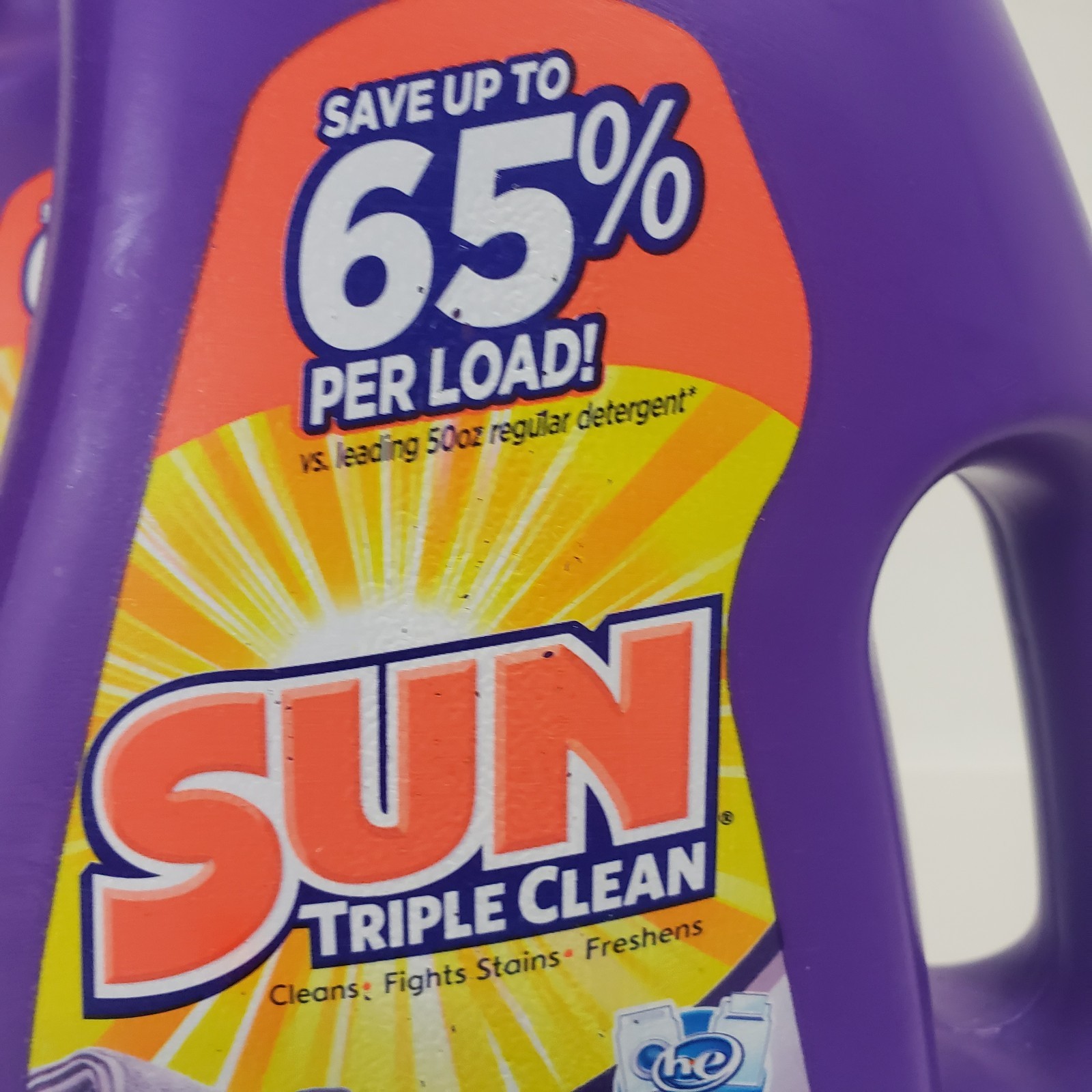 Sun Triple Clean Laundry Detergent (LOT OF 3) Tropical Breeze 30 Load 45.4 fl oz