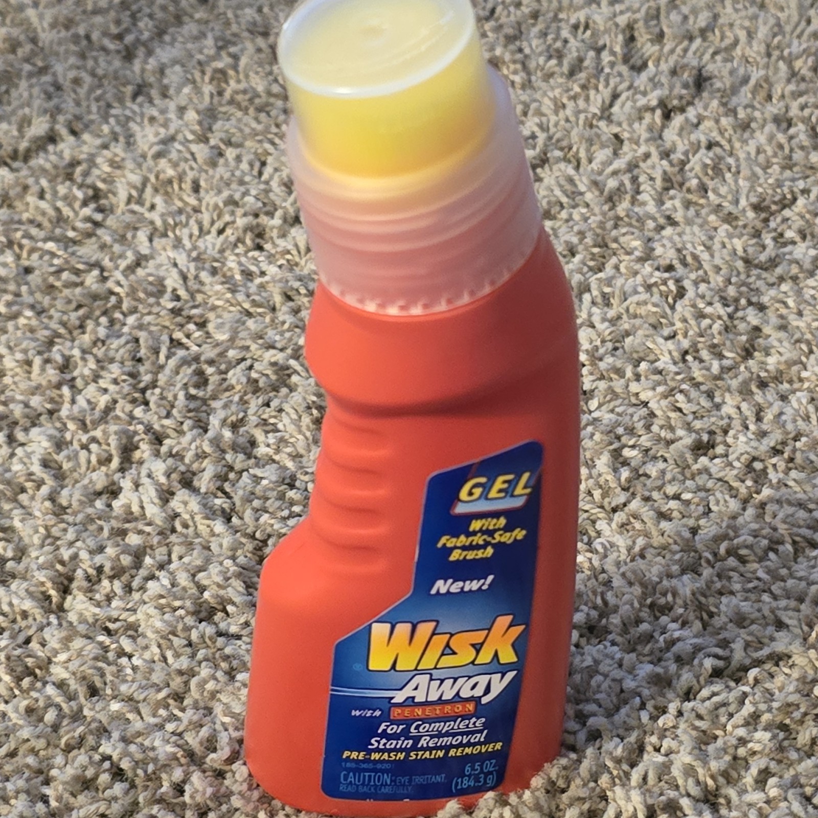 Wisk Away w/ Penetron Laundry Pre-Wash Stain Remover Gel Fabric Brush 1997 6.5oz