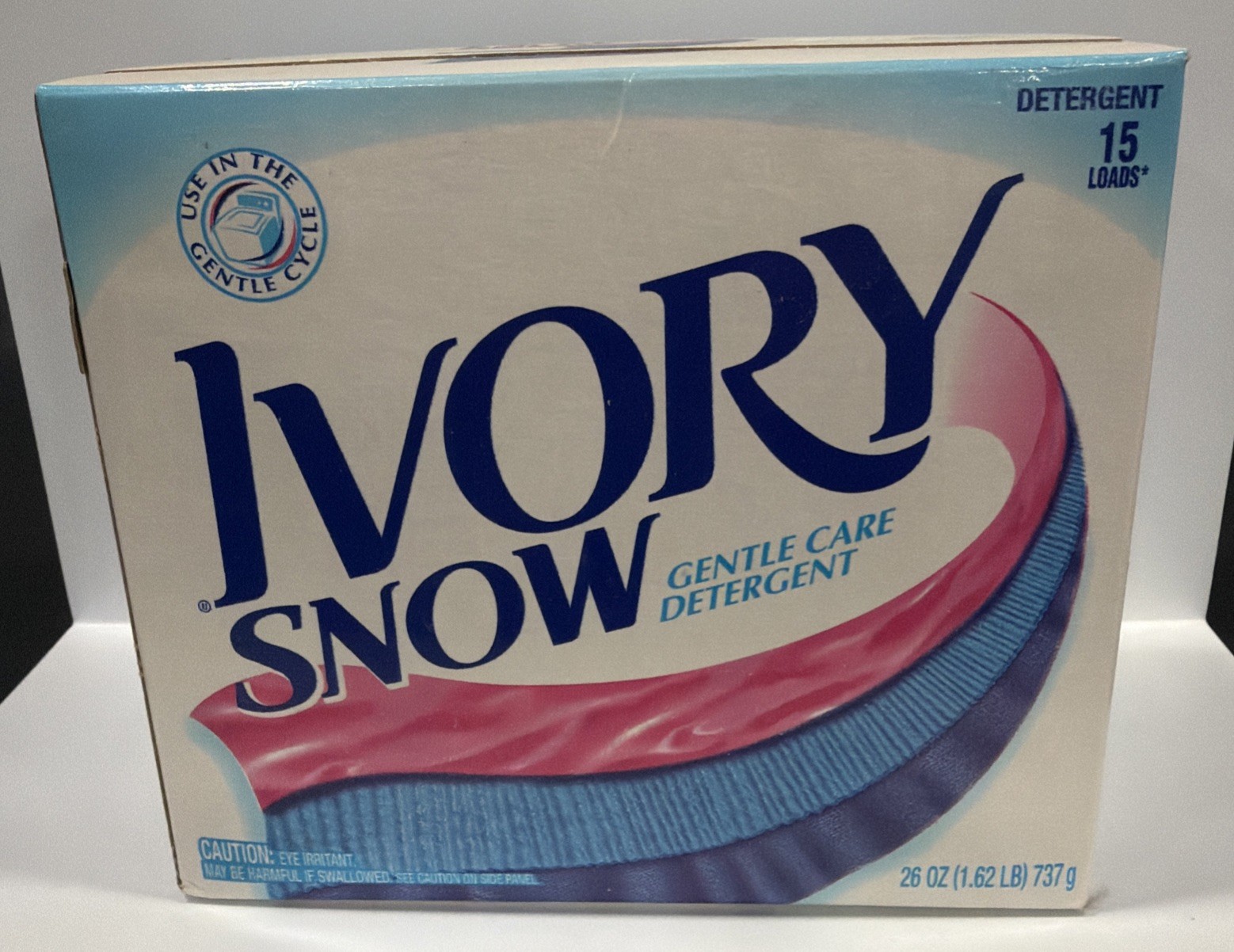 Ivory Snow Gentle Care Laundry Detergent Powder 26oz 15 Loads Vintage Box USA