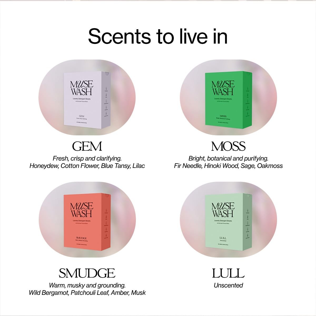 MUSEWASH Laundry Detergent Sheets | Enzyme-Powered, Vegan, Paraben-Free | Sen…
