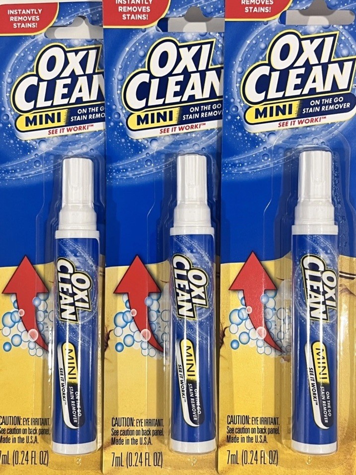 OxiClean On The Go Pen Stain Remover 3 Pack Clothes Fabric Instant NEW FREE SHIP