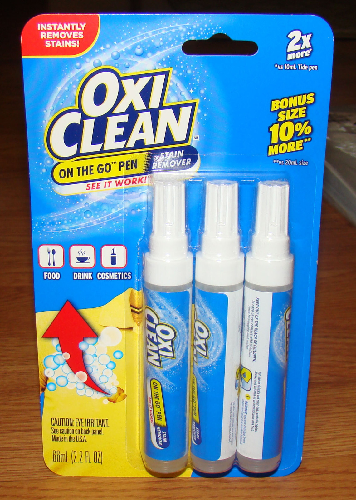 OxiClean Stain Remover Pens – Instant Spot Cleaning, Travel Size (3 x 2.2 fl oz)