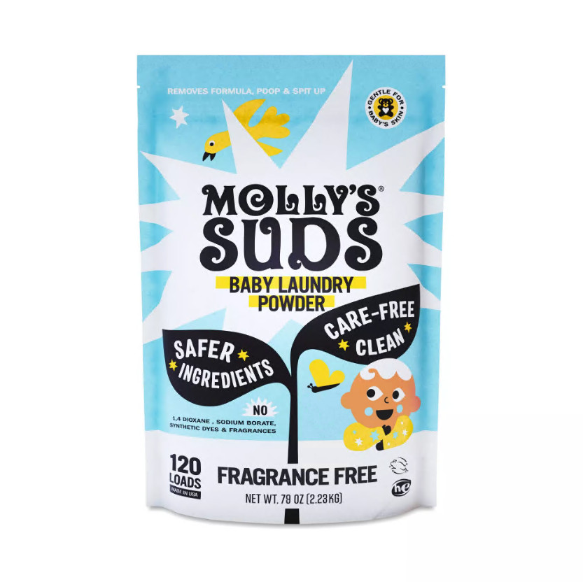 Molly’s Suds Baby Laundry Detergent Powder Unscented 120 loads NEW