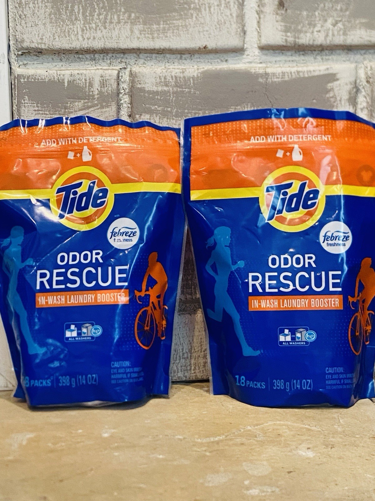 Tide Odor Rescue In Wash Laundry Booster Pacs 18 Count Fresh Scent Pods Lot of 2