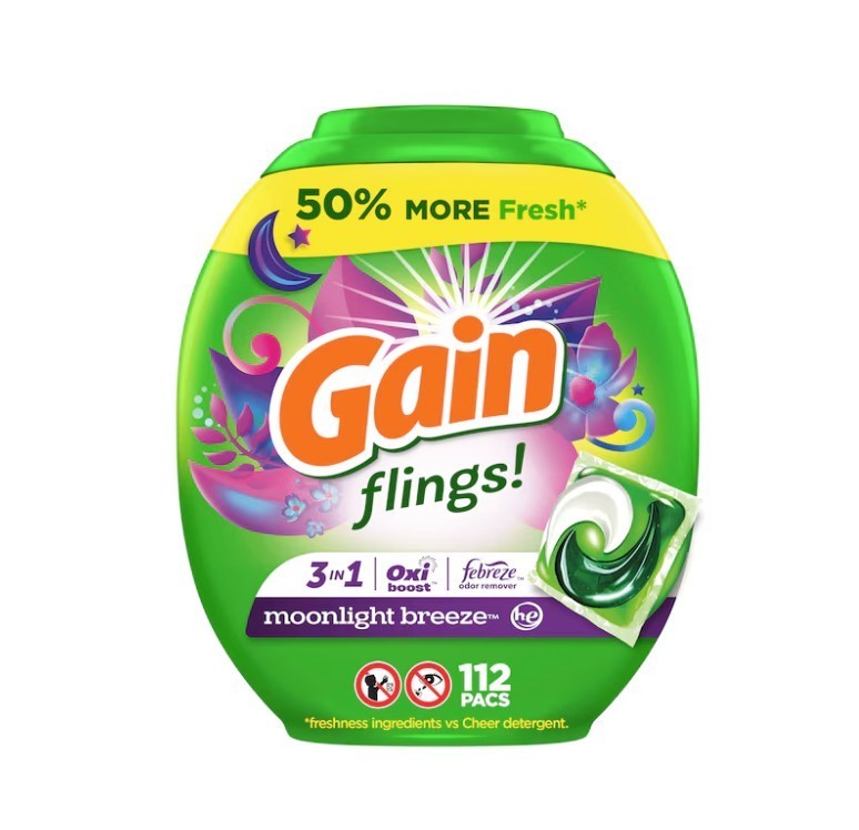 [HOT SALE] Gain Flings Moonlight Breeze HE Laundry Detergent 111 Count 112 Loads