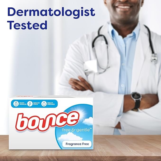 Bounce 24684 Unscented Gentle Fabric Softener Dryer Sheets – 240 Pieces