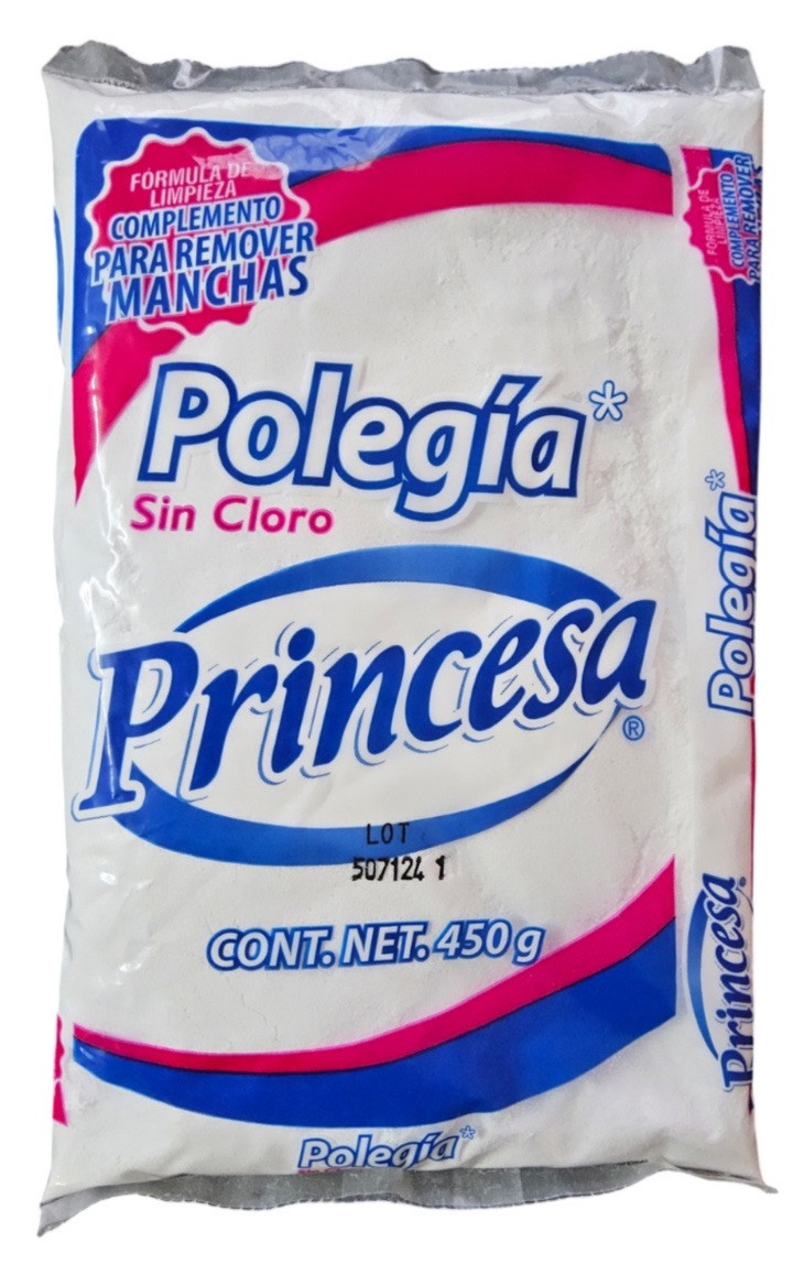 4 Pack POLVO PRINCESA SIN CLORO QUITAMANCHAS LAUNDRY SOAP 4 Pack 450g C/U