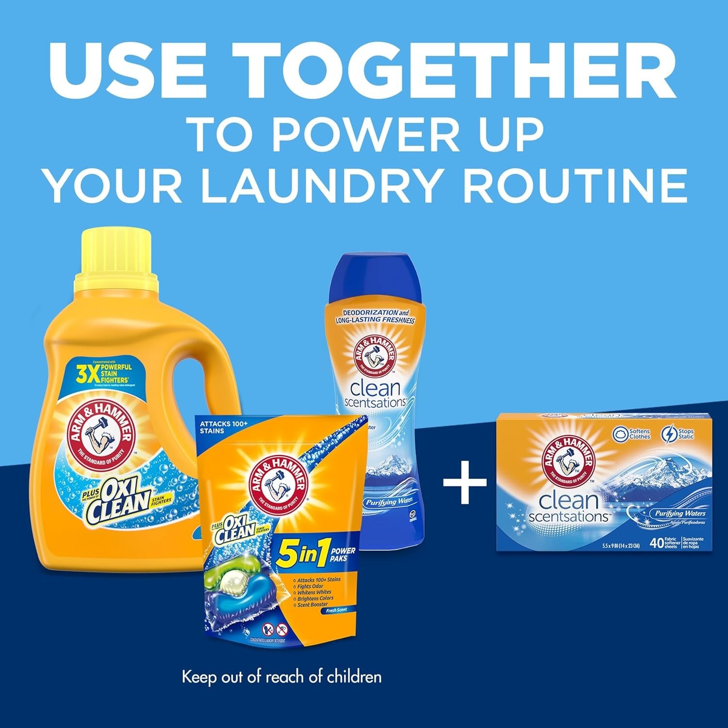 Fabric Softener Sheets, 100 sheets, Purifying Waters