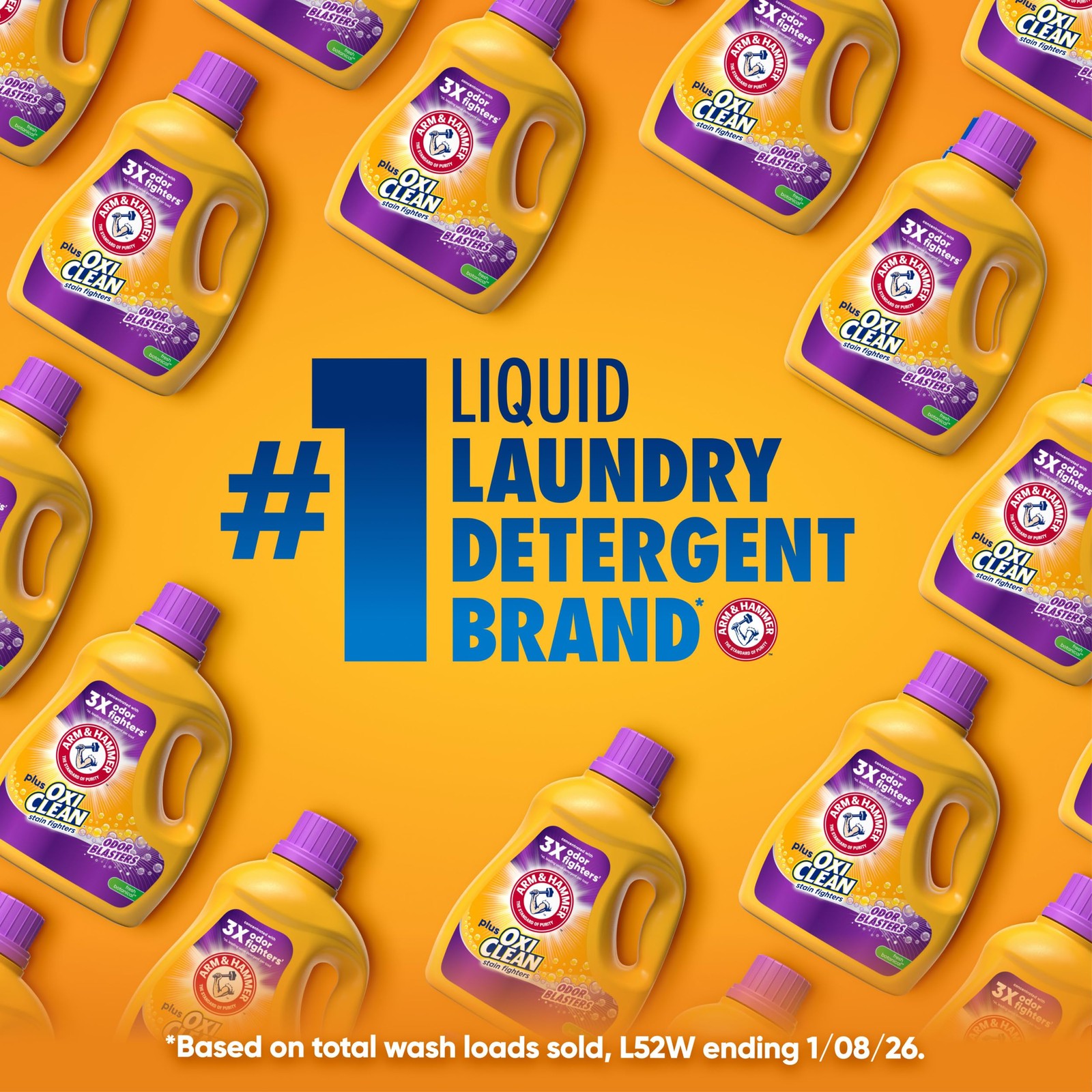 ARM & HAMMER Plus OxiClean with Odor Blasters Liquid 96.2 Fl Oz (Pack of 1)