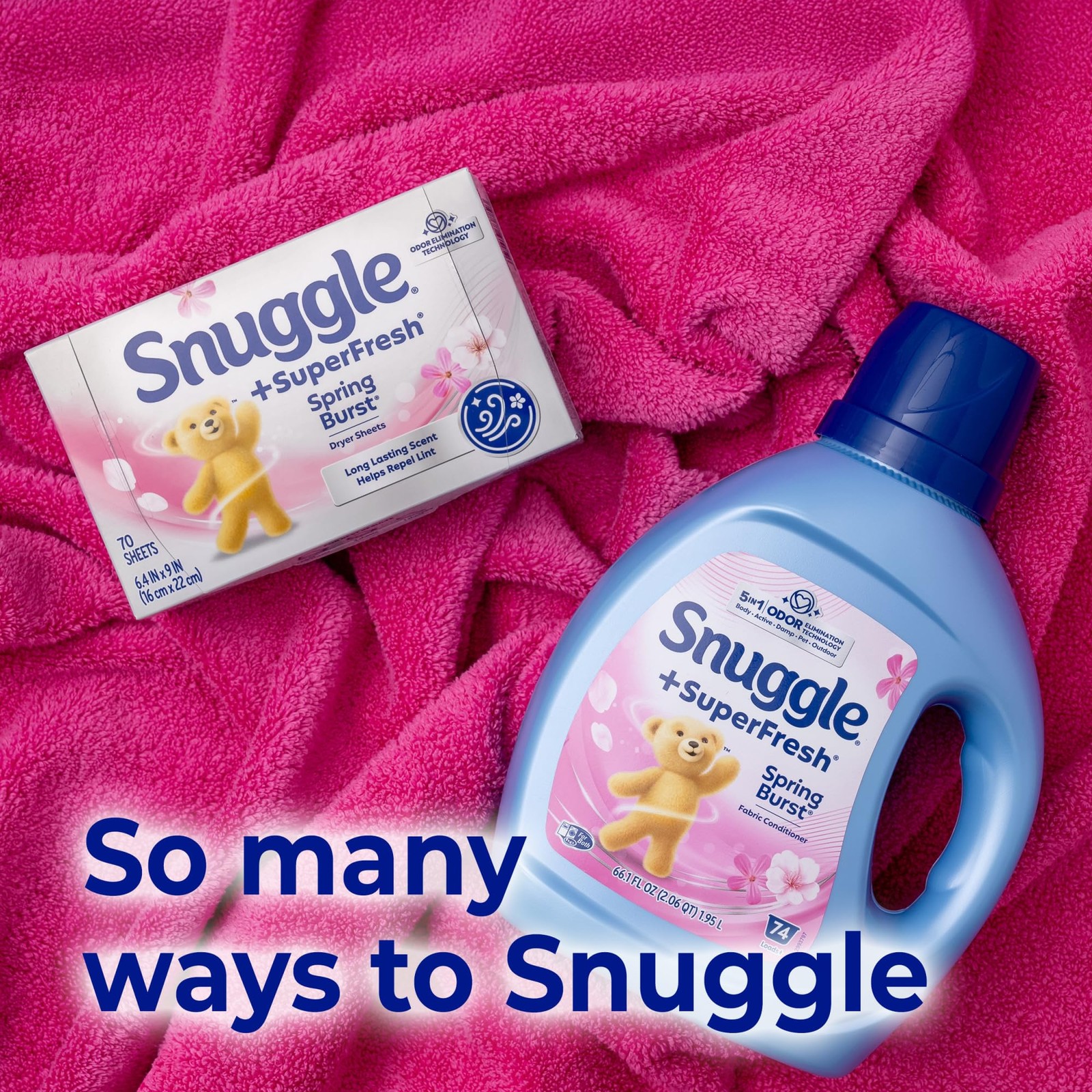 Snuggle Plus SuperFresh Spring Burst Dryer Sheets 200 Count Odor Eliminating