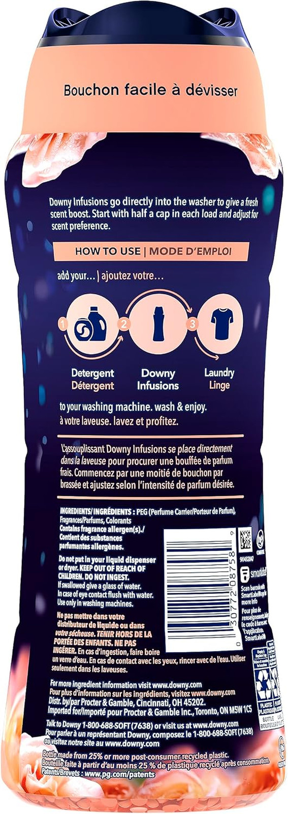 Downy Infusions In-Wash Laundry Scent Booster Beads, BLISS, Sparkling Amber and