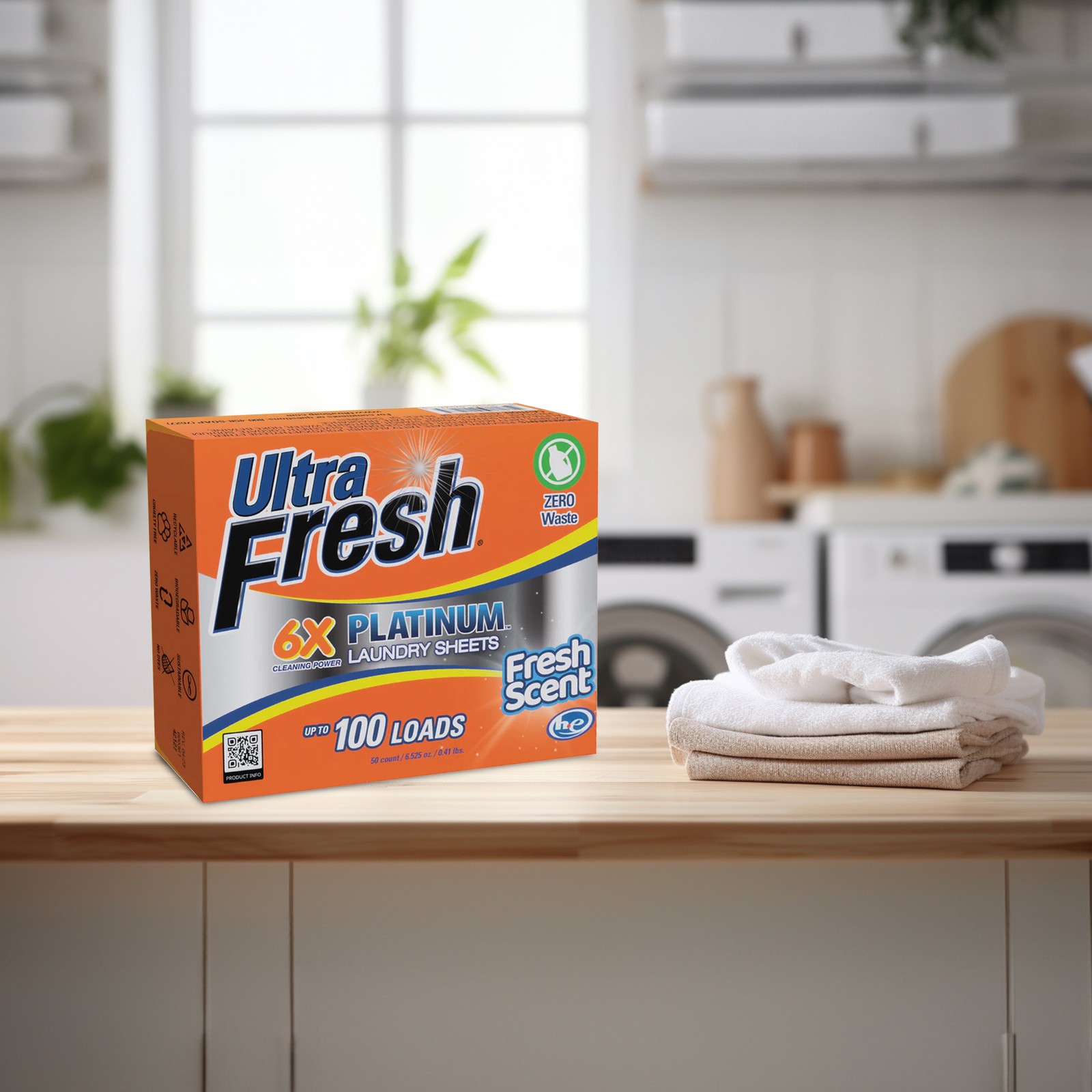 Ultra Fresh 6X Platinum 5 Gal Laundry Detergent & Platinum 6X Laundry Sheets