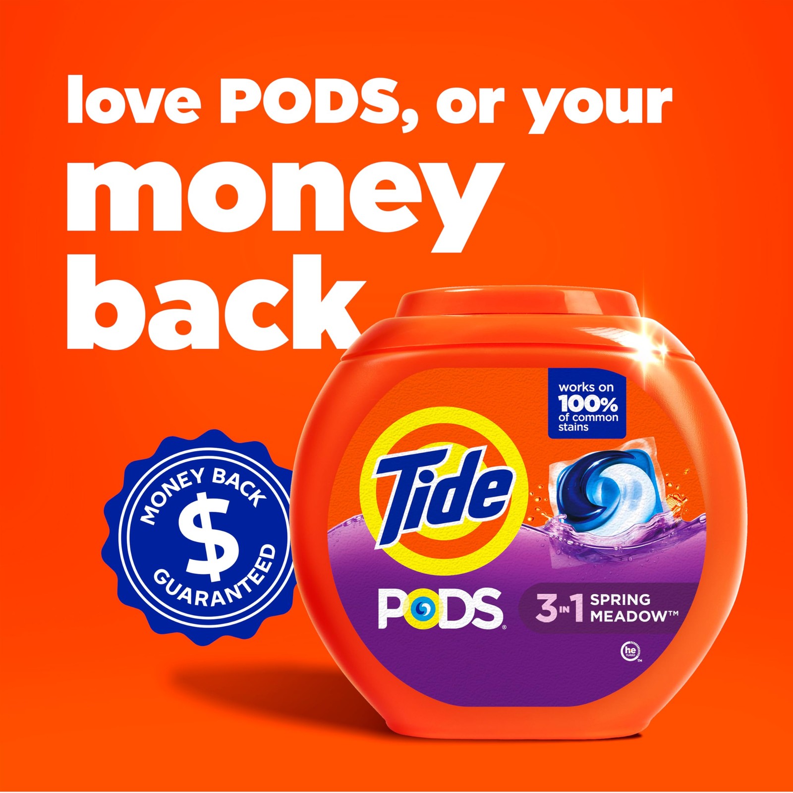 Tide PODS laundry detergent pacs, 3-in-1 Stain Remover, Odor Fighter, Color Prot