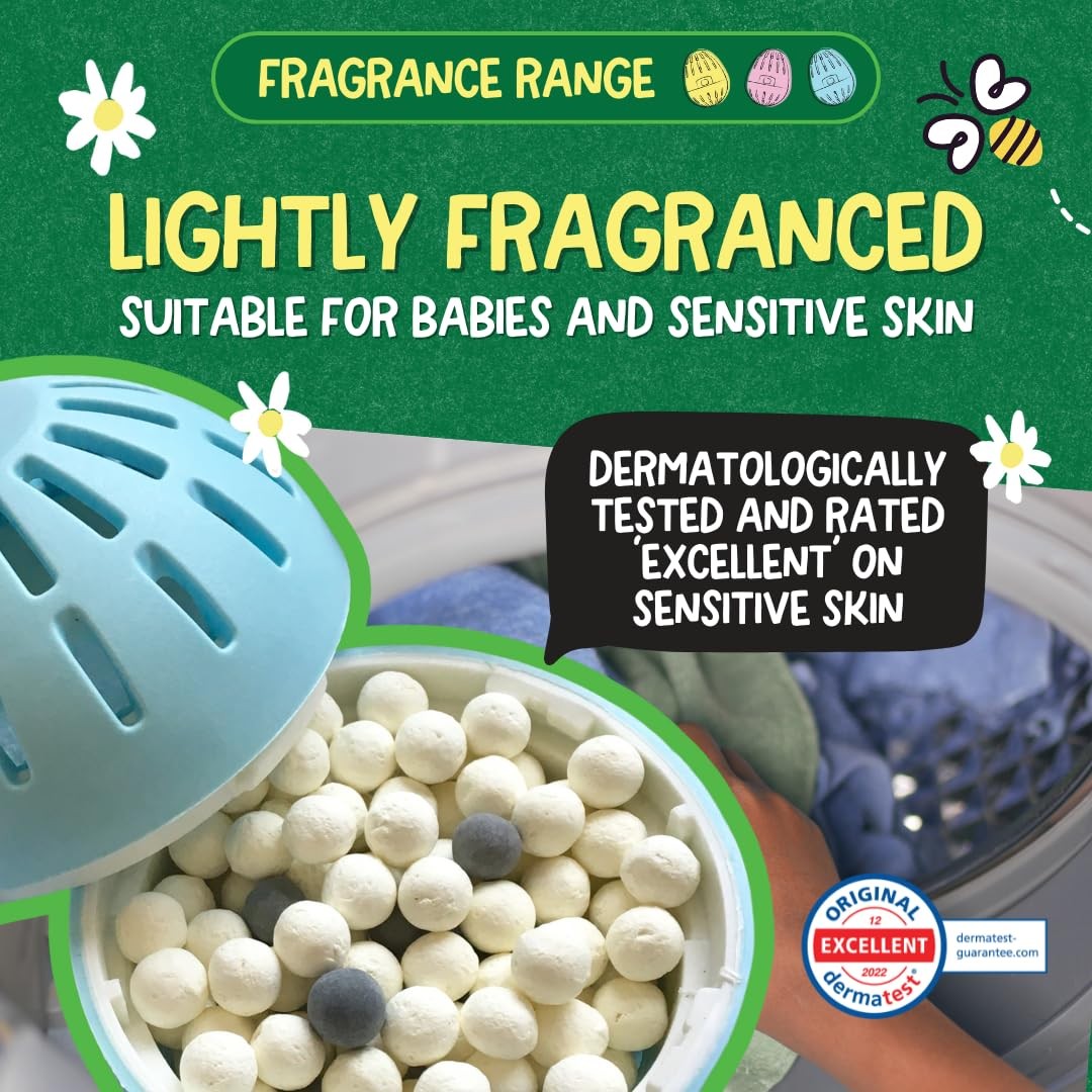 Laundry Egg Refill Pellets, 50 Loads, Fresh Linen, Sensitive Skin Laundry Det…