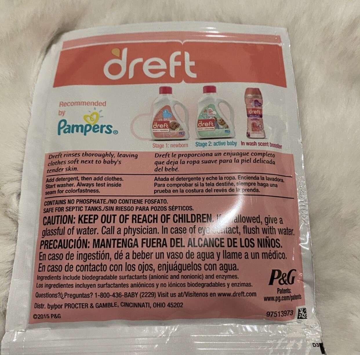 Lot Of 5 Dreft Stage 1 Newborn Hypoallergenic Liquid Baby Laundry Detergent