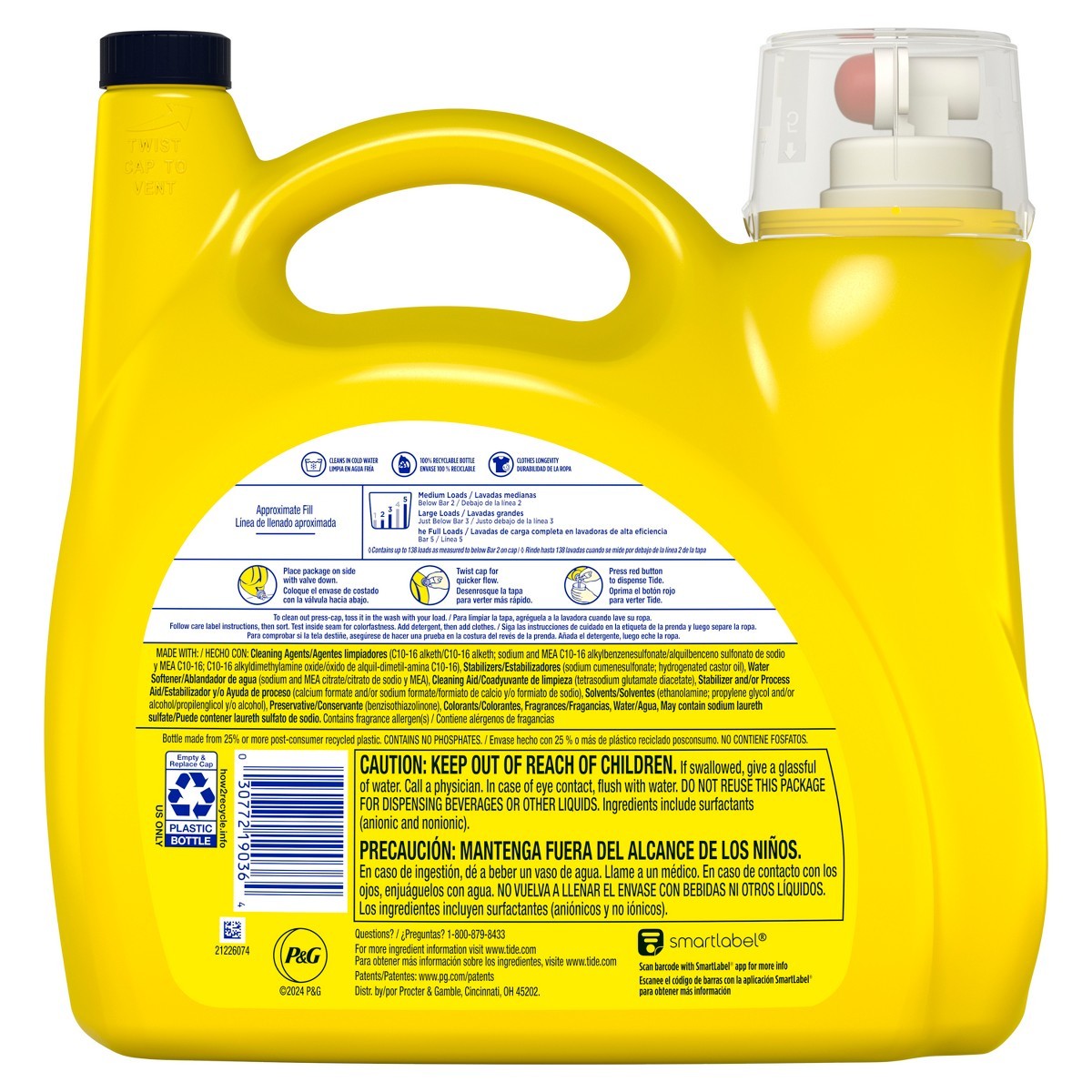 Tide Simply Berry Blossom Liquid Laundry Detergent – 182 fl oz