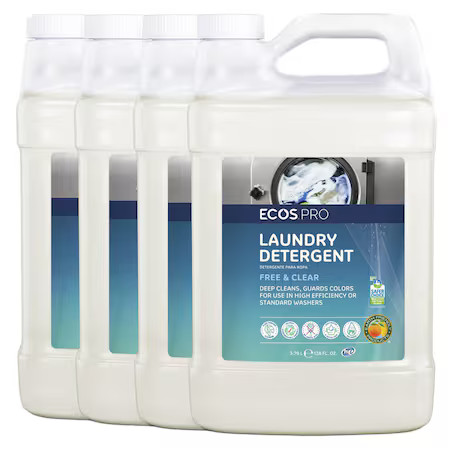 Ecos Pro Pl9764/04 High Efficiency Laundry Detergent, Liquid, Odorless, Clear,