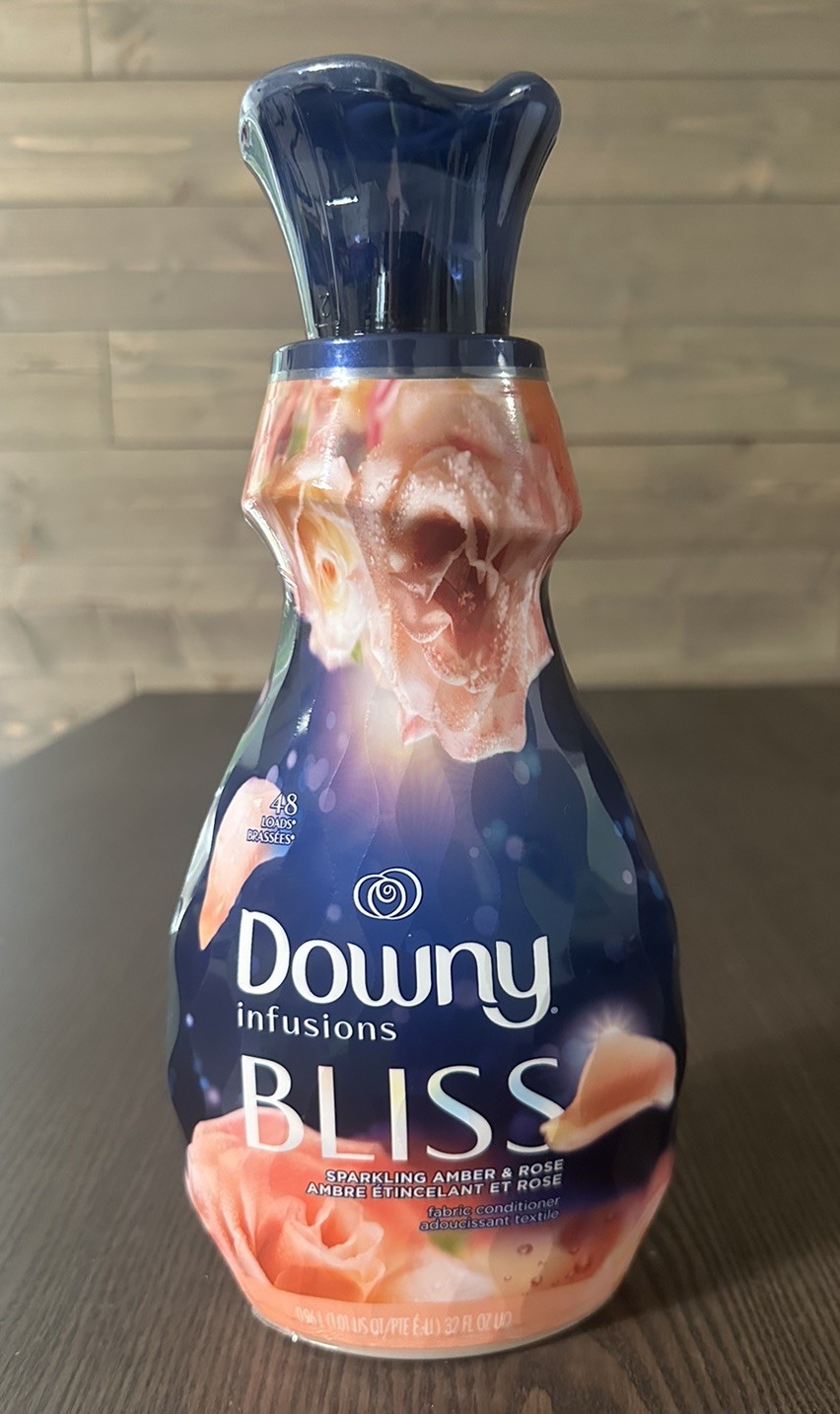 Downy Infusions Bliss Sparkling Amber & Rose Fabric Softener 32 FL OZ, NEW