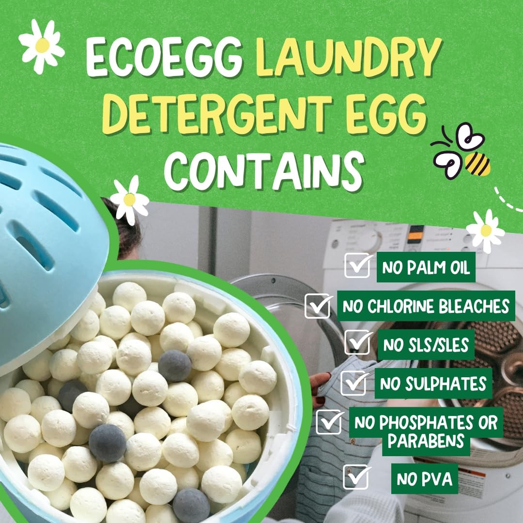 Laundry Egg Refill Pellets, 50 Loads, Fresh Linen, Sensitive Skin Laundry Det…