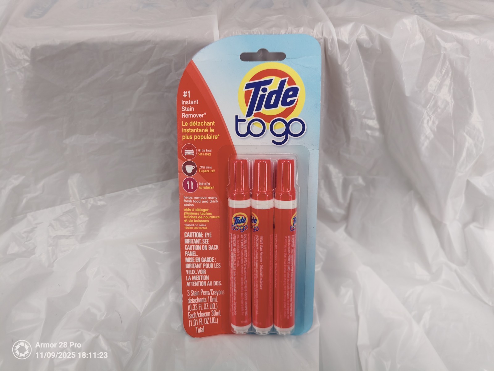 Tide To Go Pen Instant Stain Remover for Clothes Stain + Spot Remover 3pcs 30mL
