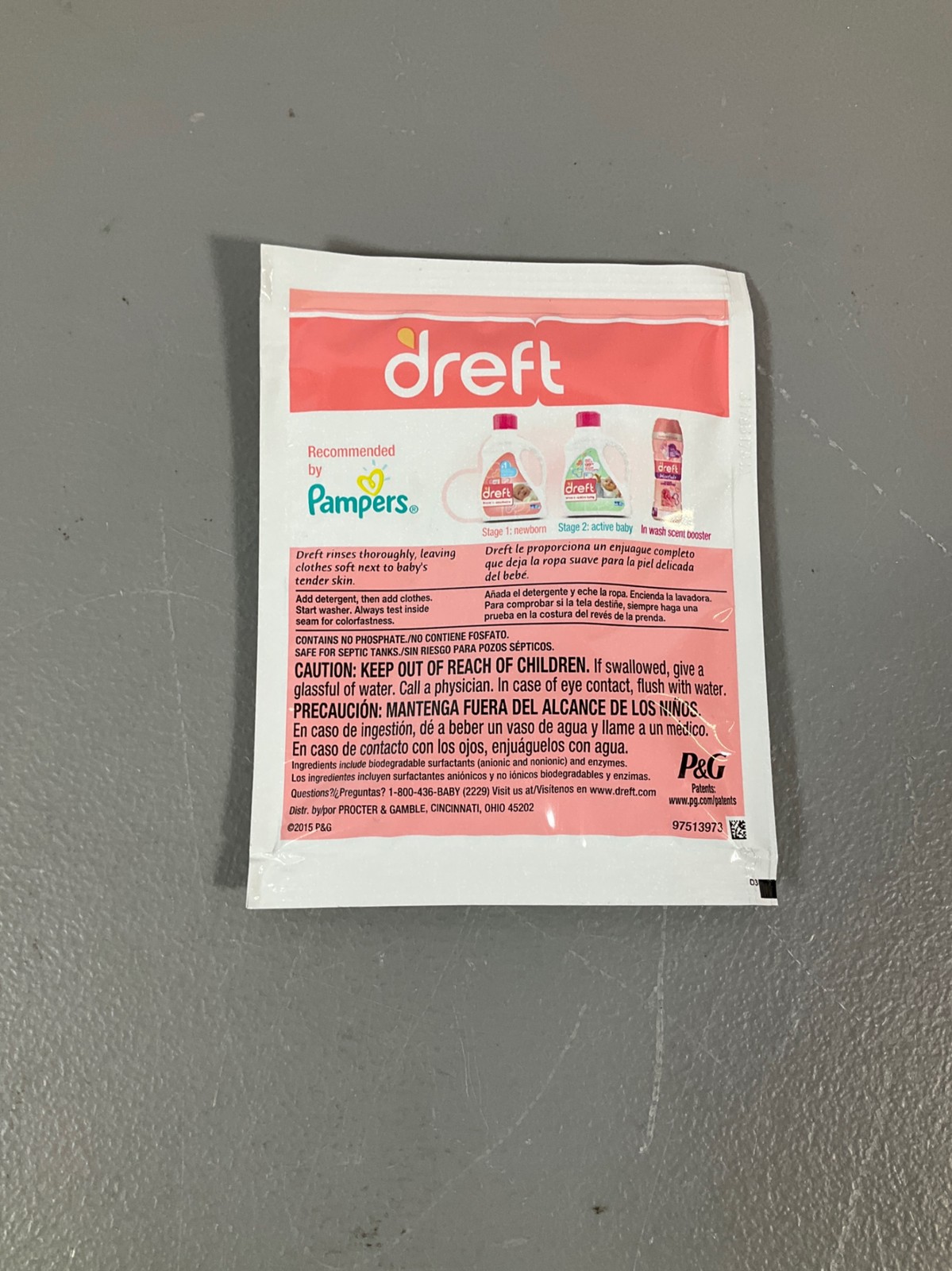 Dreft Hypoallergenic Newborn Baby Laundry Detergent Sample, Pediatrician Recomme
