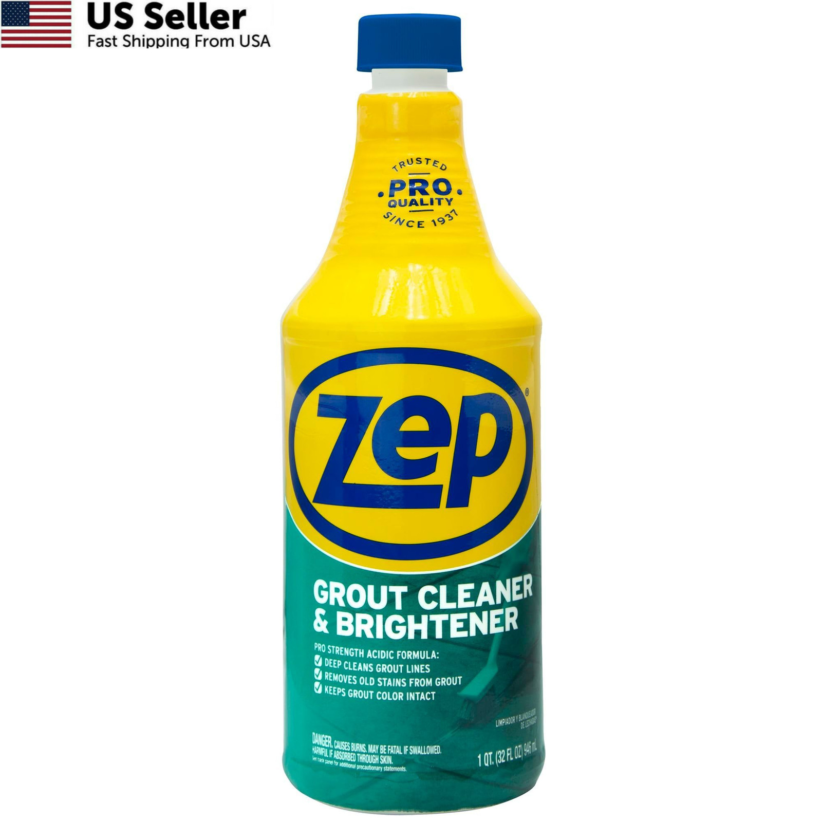 Zep Grout Cleaner and Brightener – 32 Ounce 32 Fl Oz (Pack of 1), ESSU104632