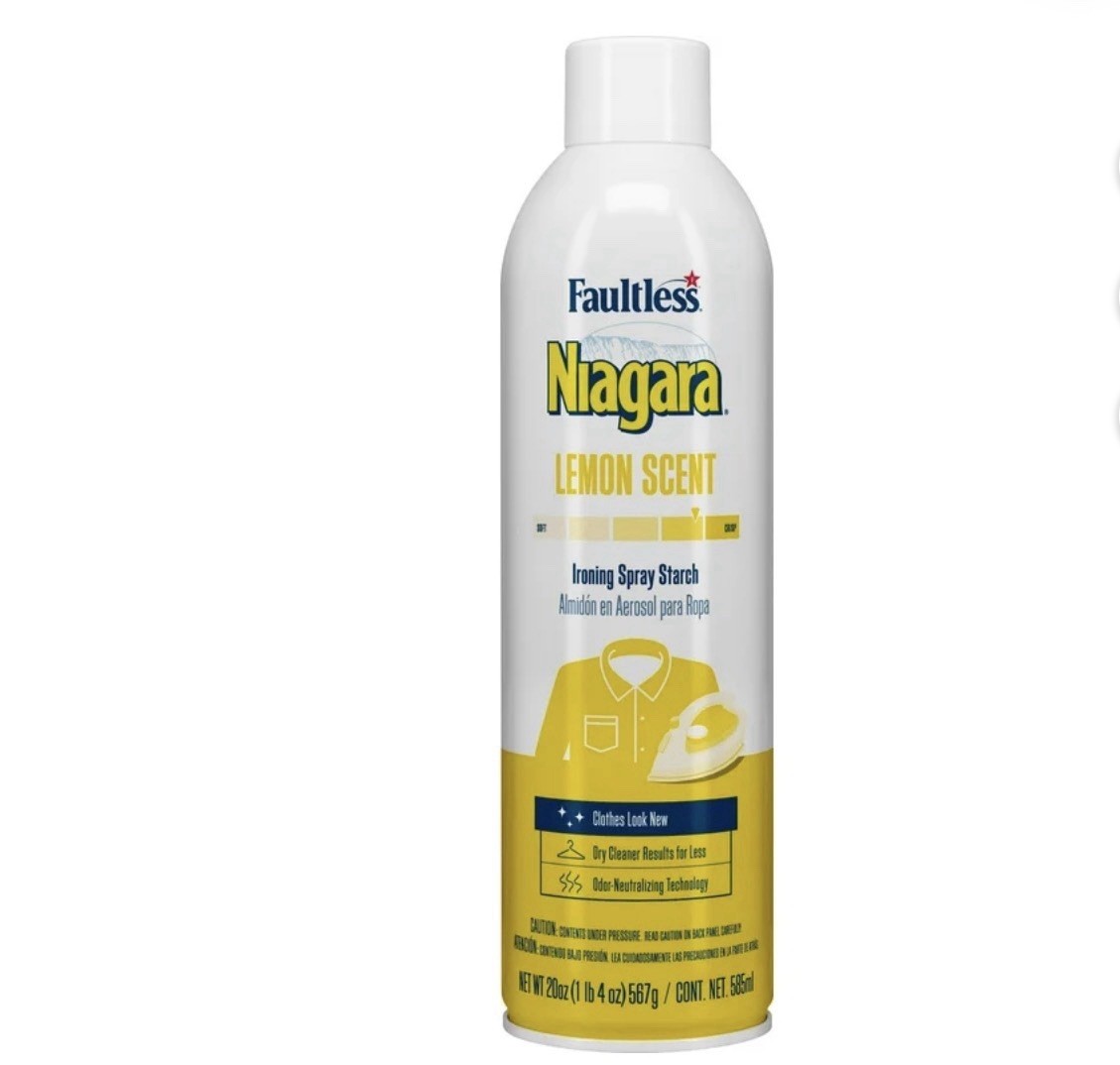 Faultless Niagara Lemon Scent Spray Starch Odor-Neutralizing 20oz (Pack of 3)