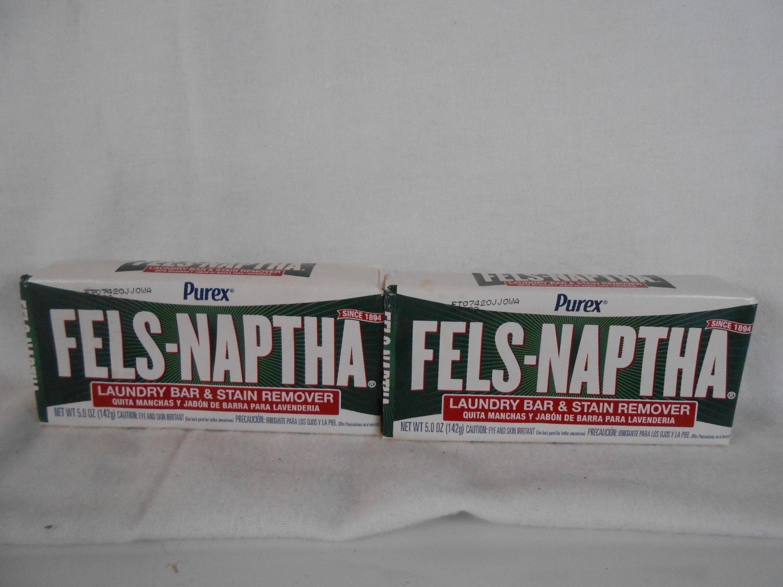 2 PACK Purex Fels Naptha Laundry Cleaning Bar and Stain Remover, 5 Ounce