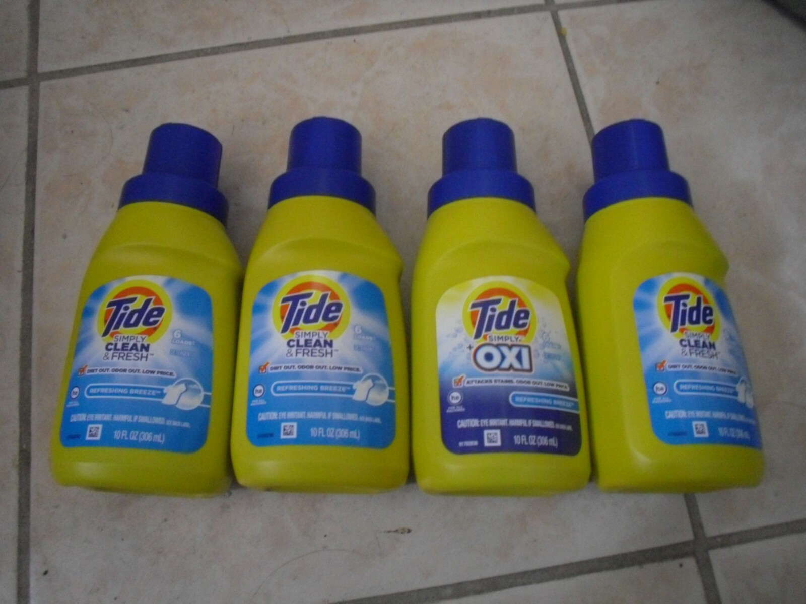 4 X 10 FL oz Tide Simply Clean & Fresh Liquid Laundry Detergent Travel Size
