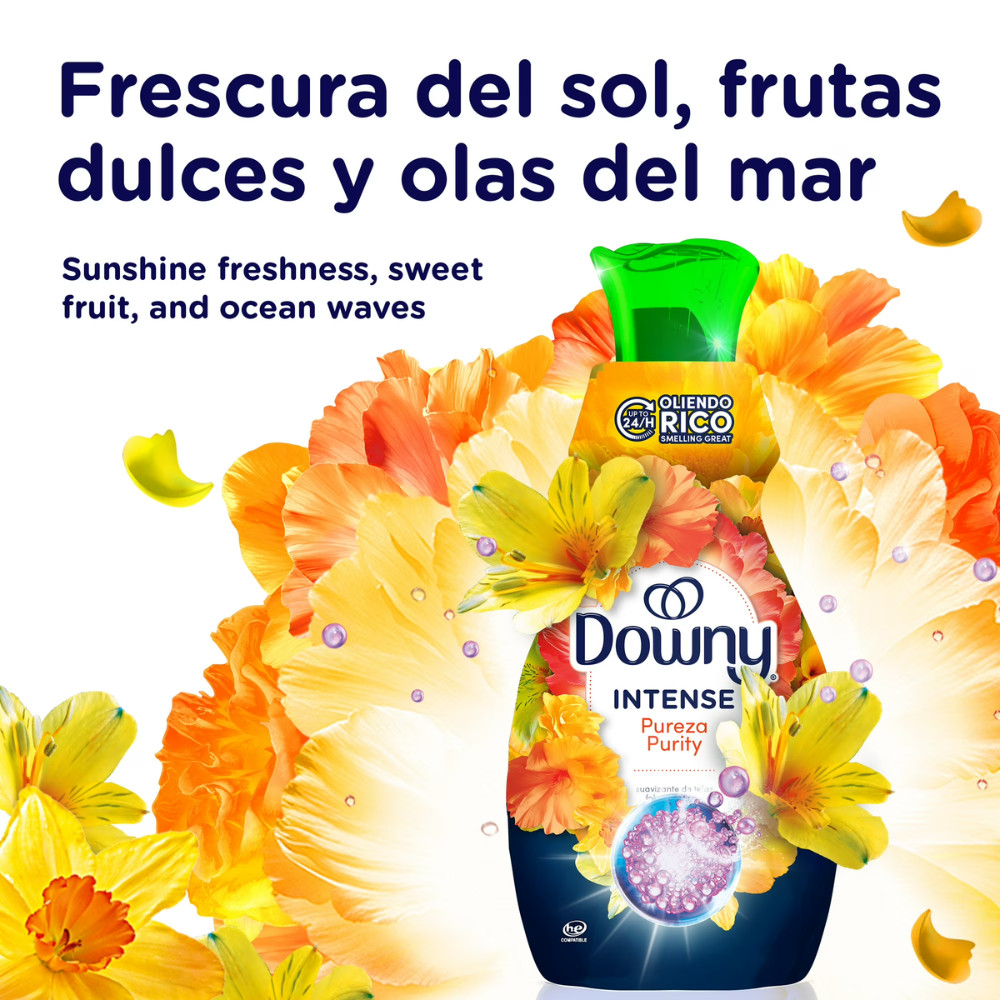 Downy Intense Liquid Fabric Softener, Purity Scent, 77 fl oz, 105 Loads, 4 Pack