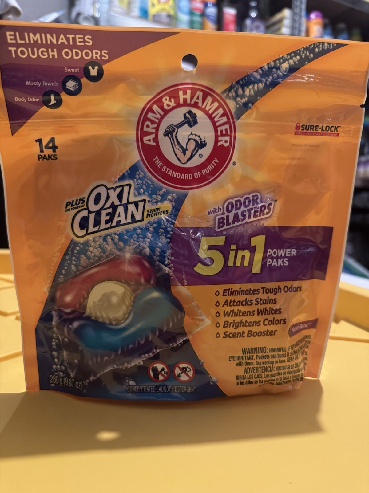Arm & Hammer Oxi Clean 5-in-1 Power Paks Odor Blasters Fresh Burst 14 Paks