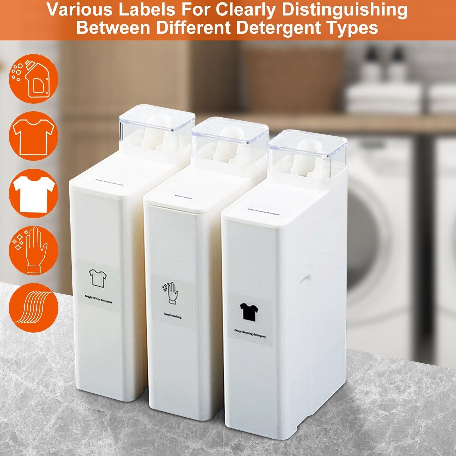 35oz Laundry Detergent Dispenser Container Empty Bottle Storage Box Dispenser