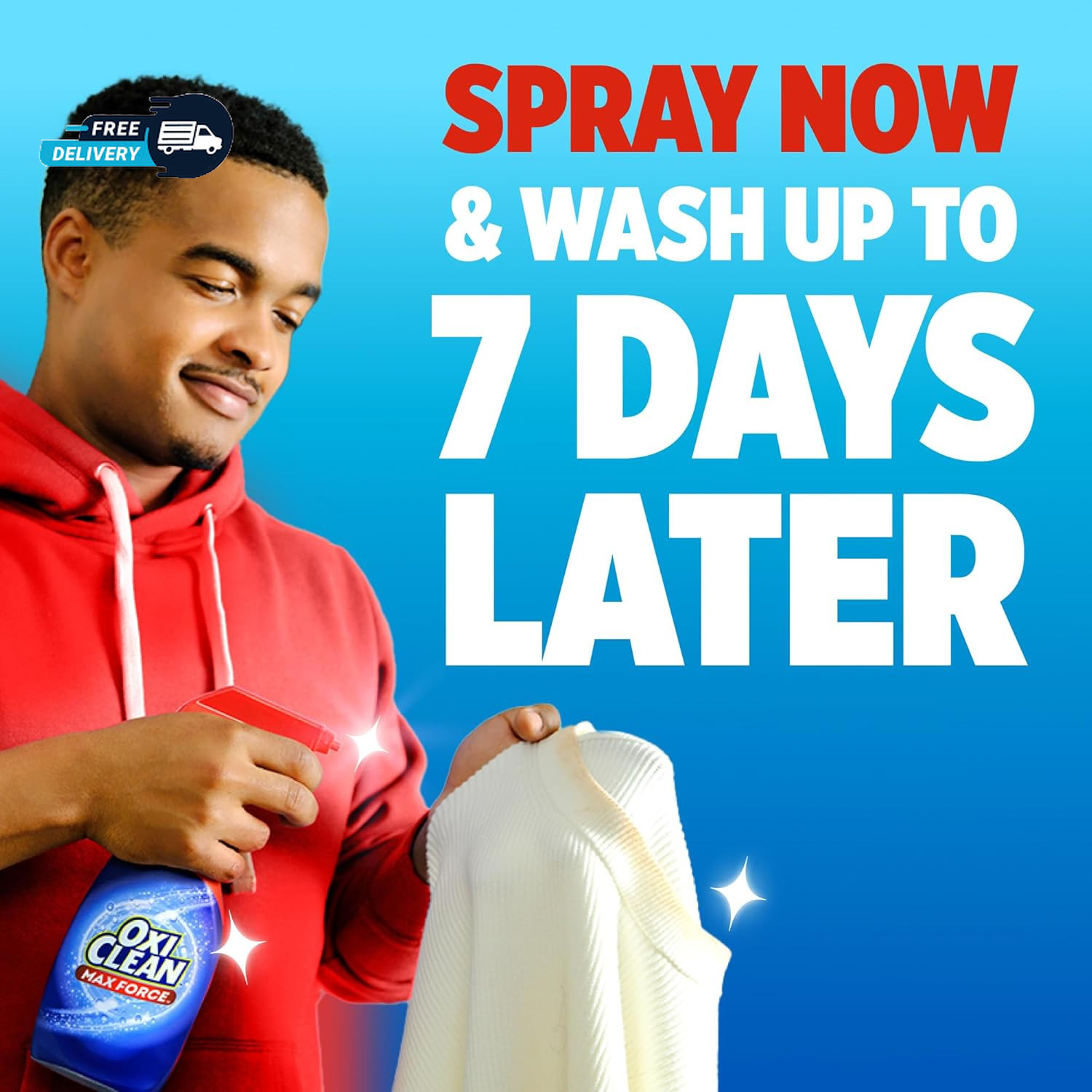 OxiClean Max Force Laundry Stain Remover Spray Refill, 48 fl oz
