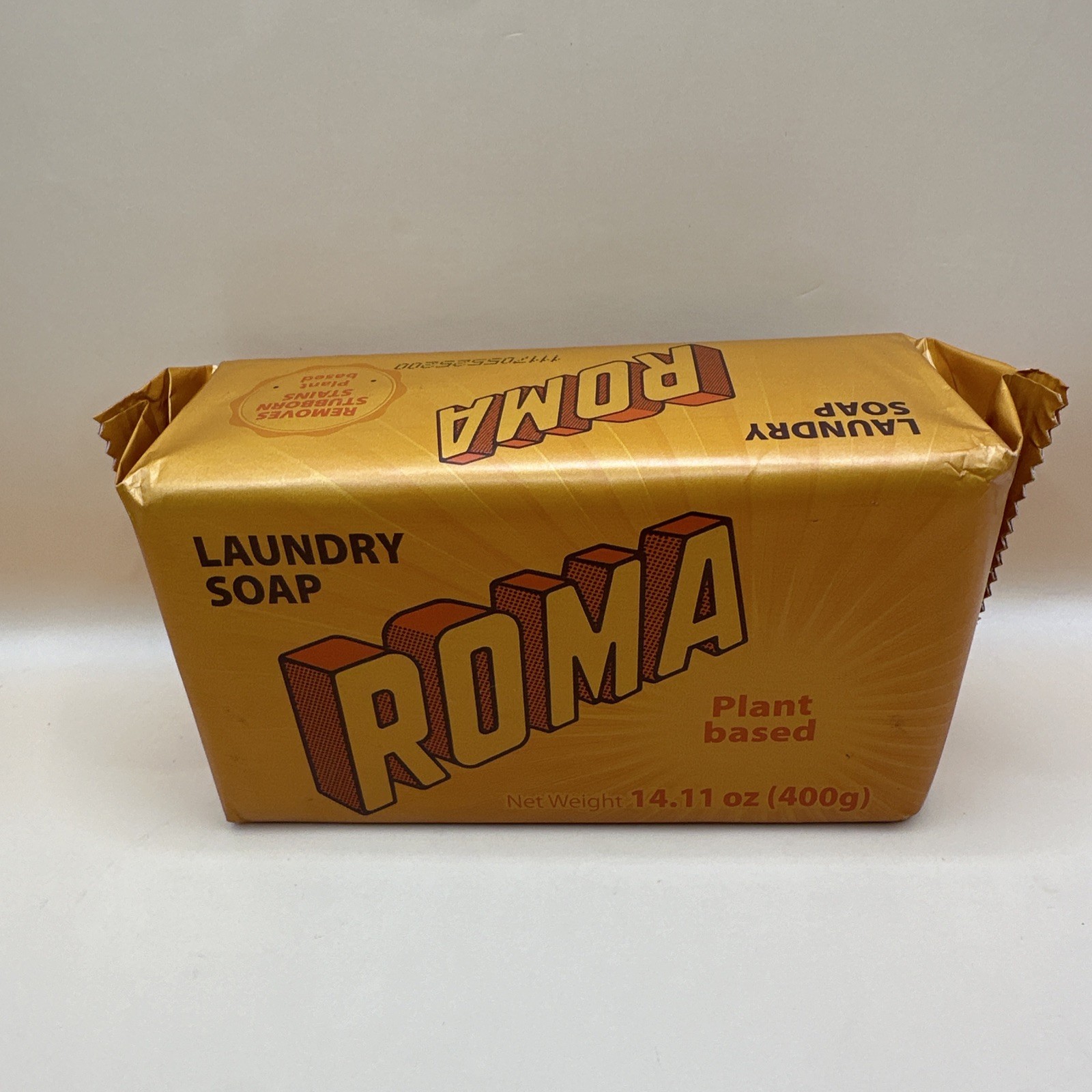 ROMA Laundry Soap Bar Jabón De Lavandería 100% Plant Based 400g Made In Mexico