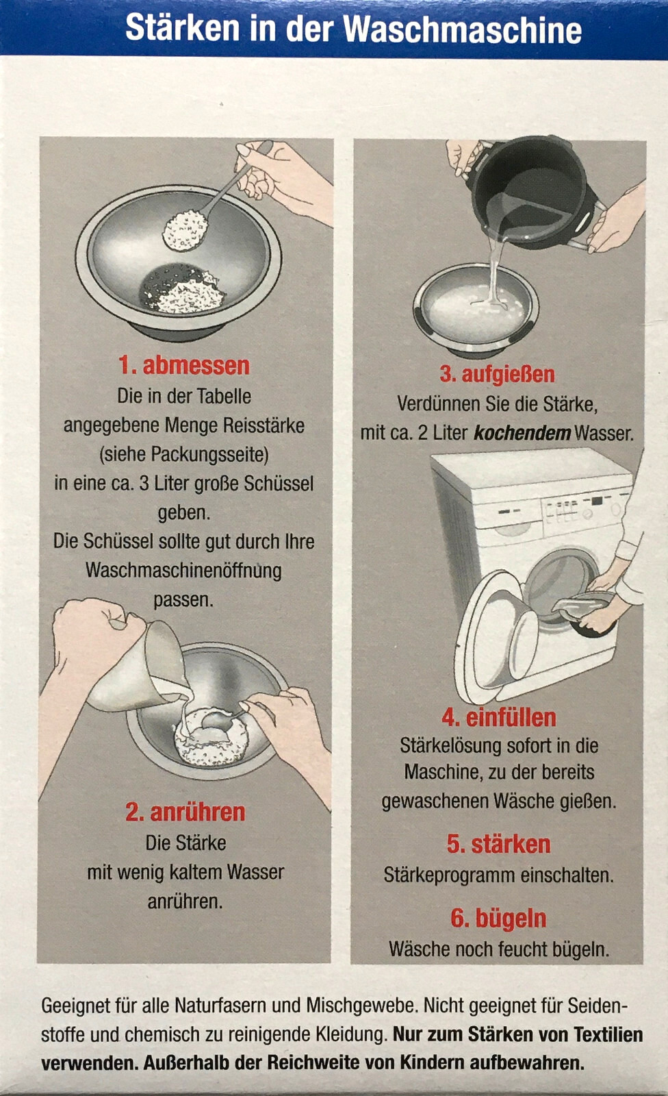 Holste Reisstärke, stärkt & pflegt beim Waschen 250 g
