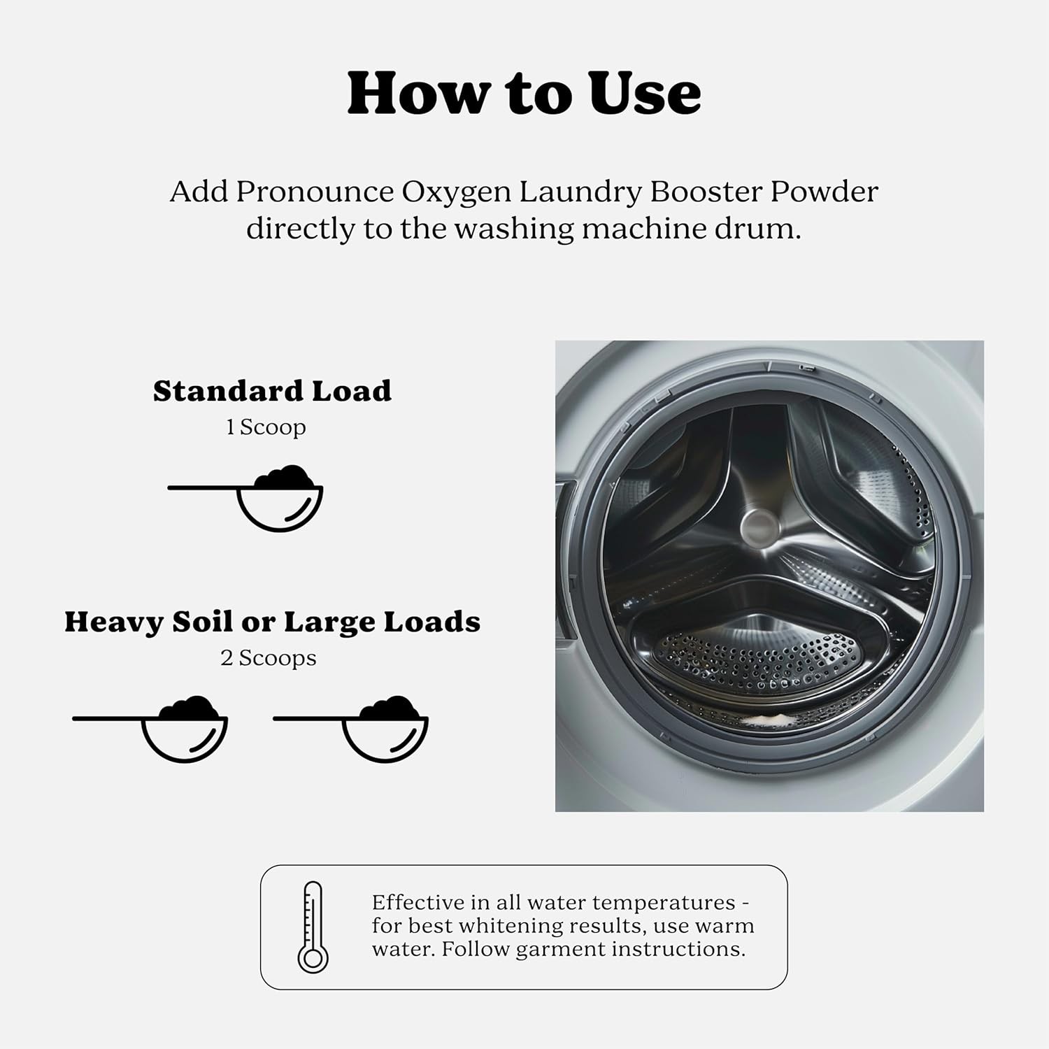 Oxygen Laundry Booster W/ Enzymes Brightens White & Tough on Stains Fights Odor.