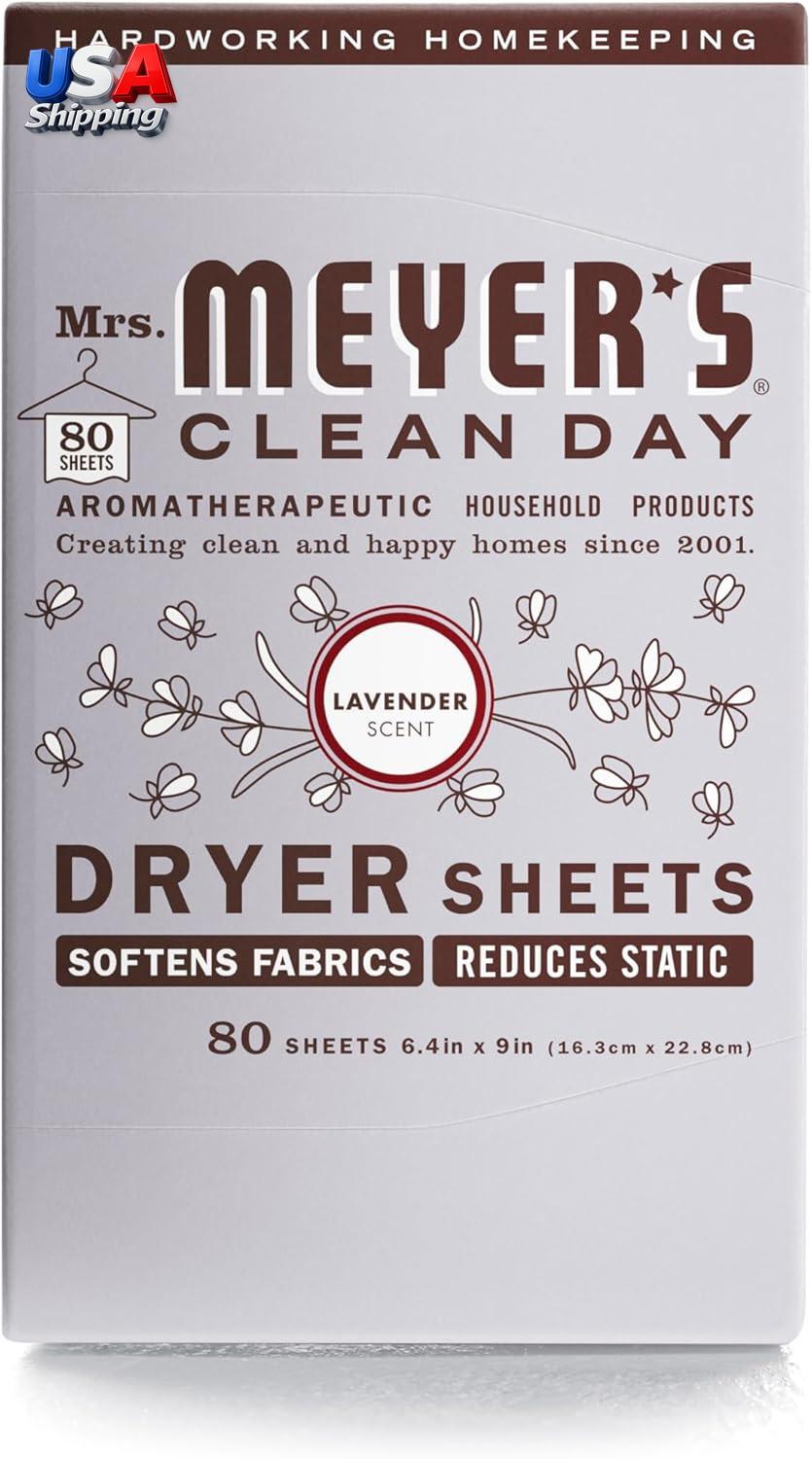 CLEAN DAY Dryer Sheets, Lavender, 80 Ct