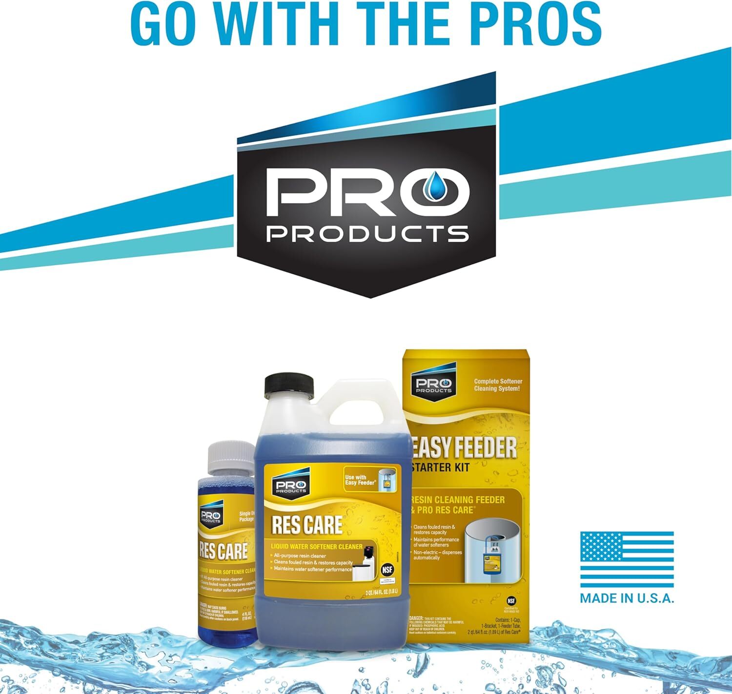 Pro Products Res Care Liquid Water Softener Cleaner, Universal Cleanser for Hard