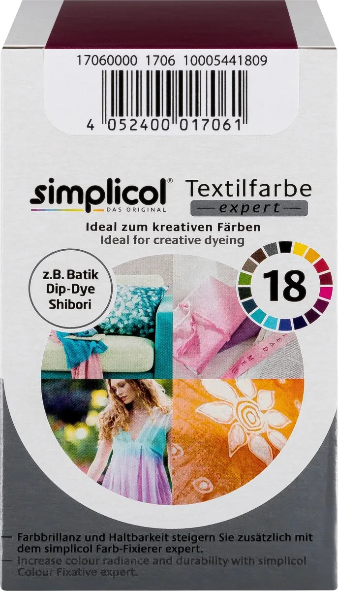 Simplicol Textile Color Expert Fabric Dye 2x Raspberry Red for 600g
