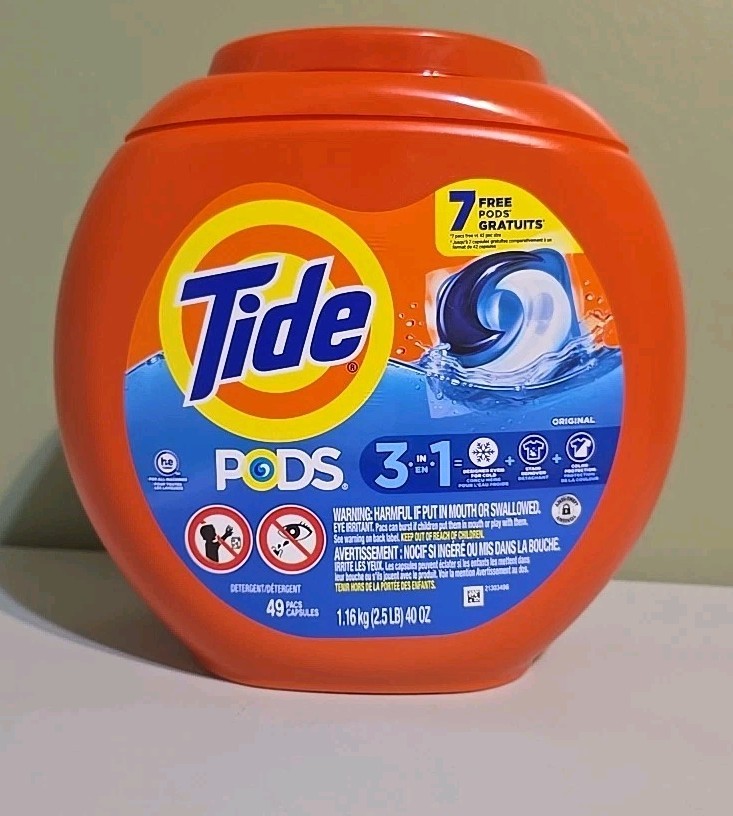 Tide Original Pods HE Compatible Laundry Detergent Soap Pacs – 49 Count