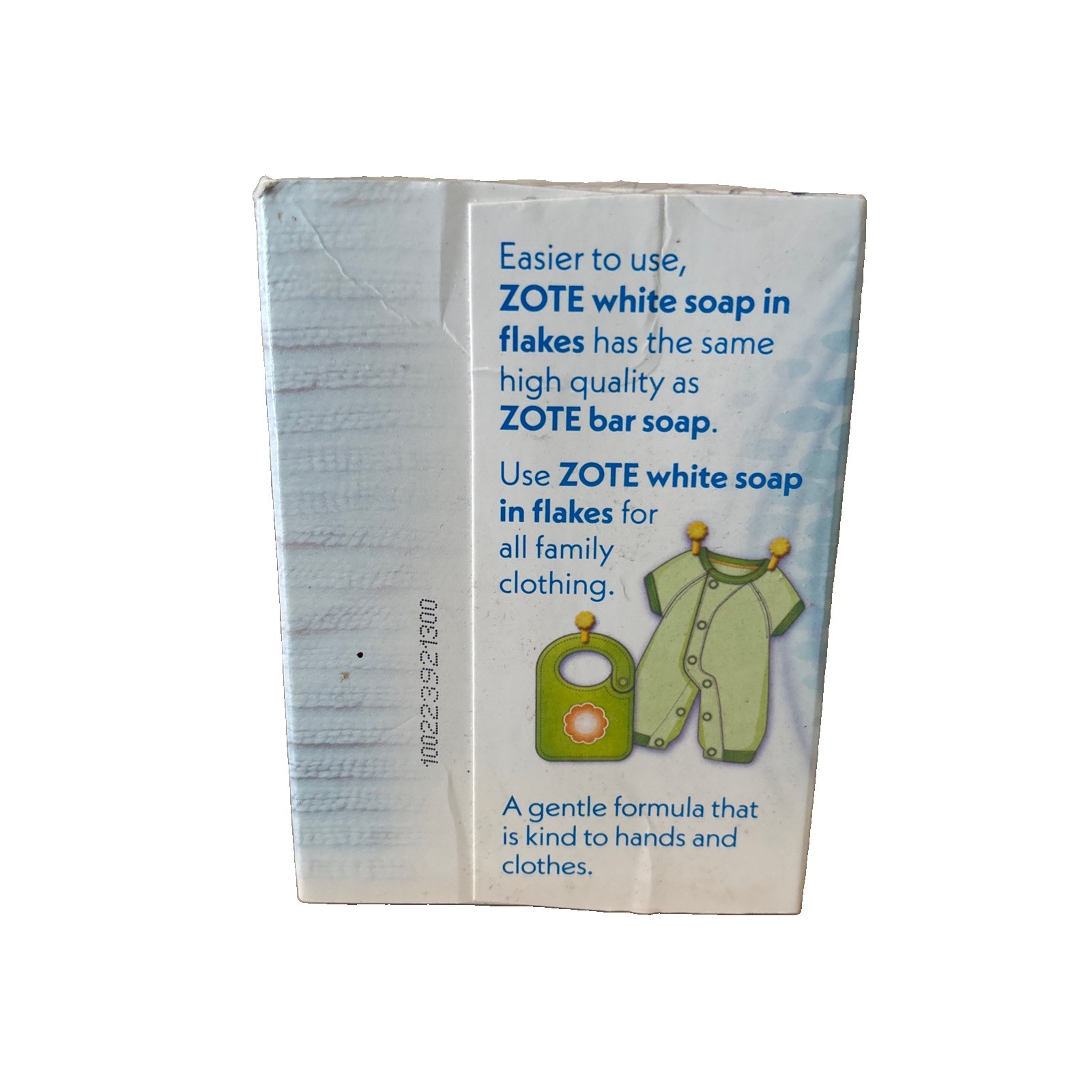 Zote All Natural White Laundry Flakes 17.6 oz (500g) Low Suds Easy-to-Dissolve