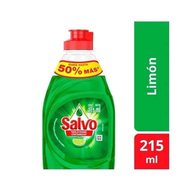 5X SALVO LIMÓN TRIPLE PODER 🇲🇽 Liquid Dish Soap, 215ml, 5 Pack