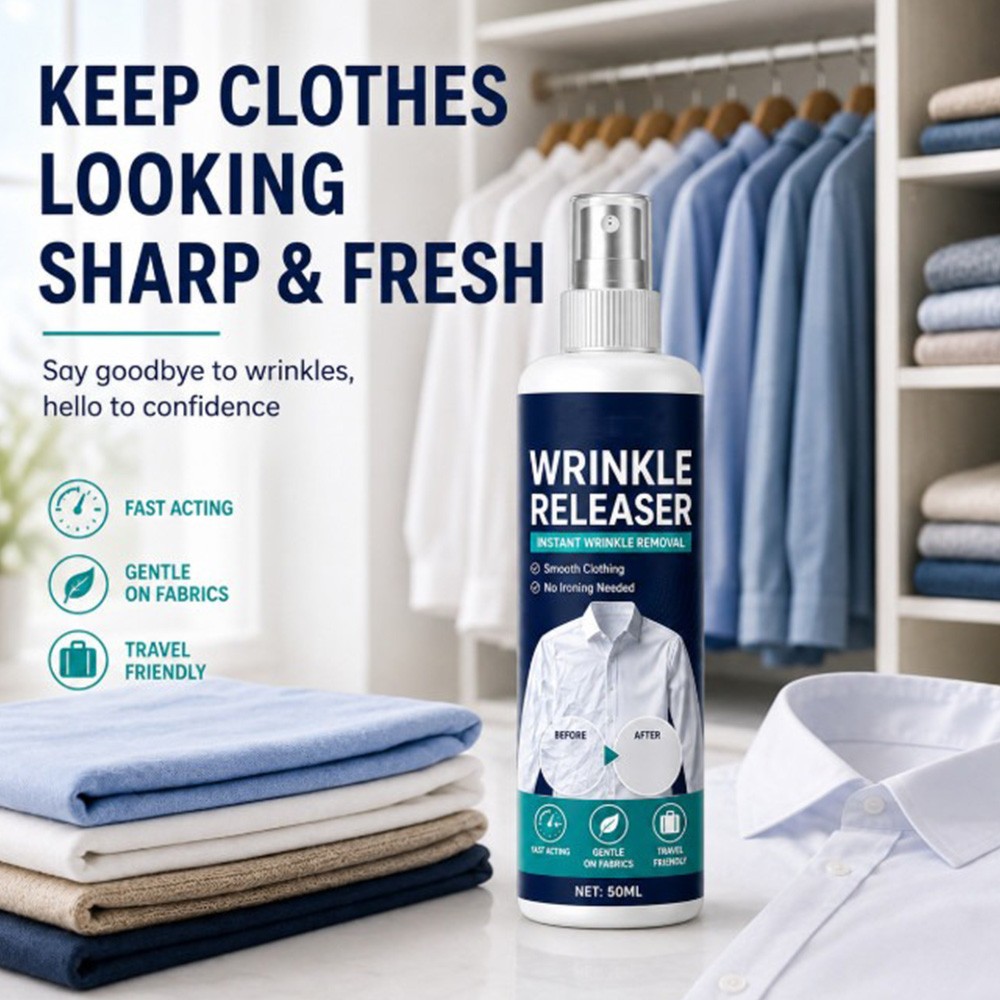 Instant Wrinkle Releaser Spray,Clothes Wrinkle Release Spray,No Iron,Anti Static