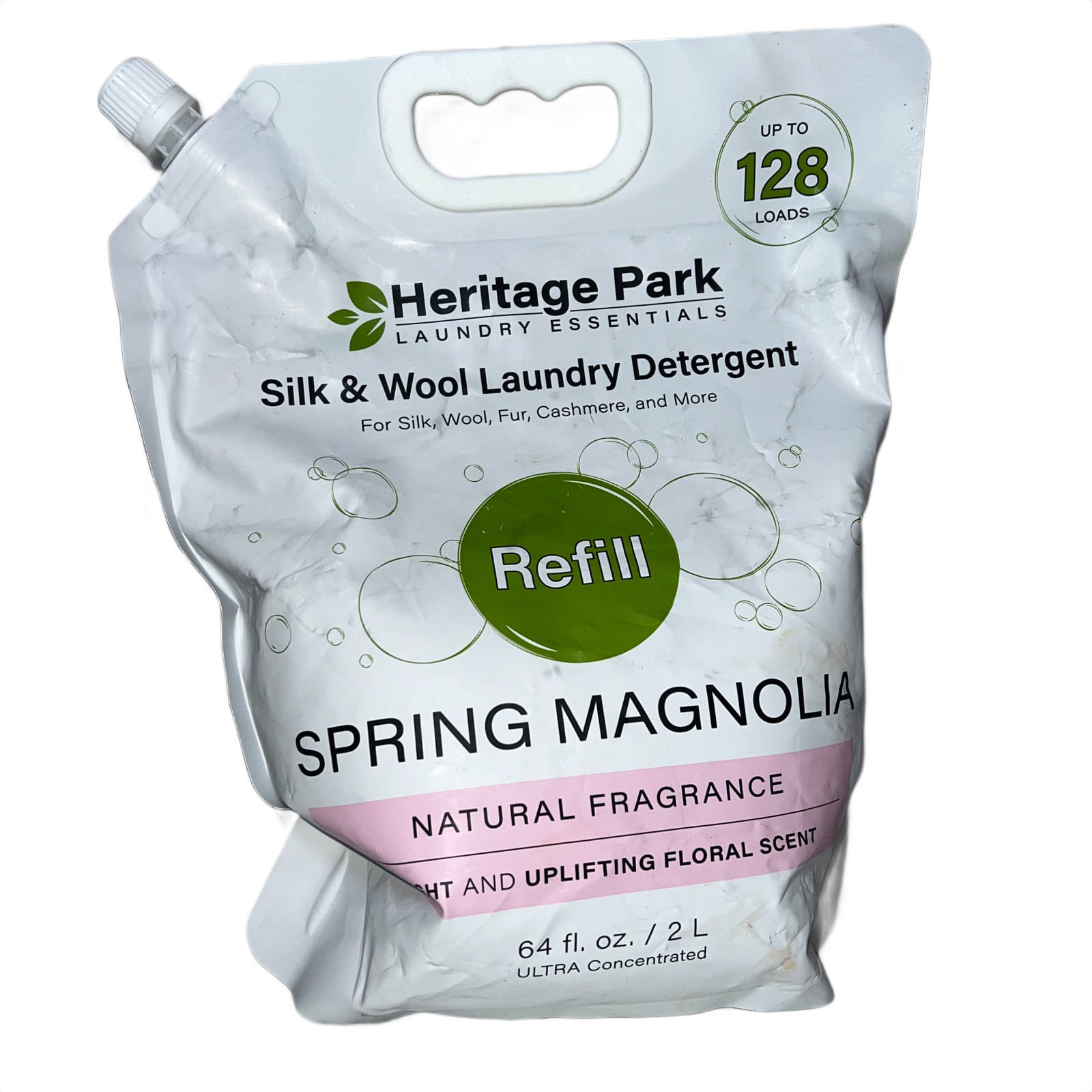 Heritage Park 64oz Eco Friendly Floral Laundry Detergent Refill Safe All Fabrics