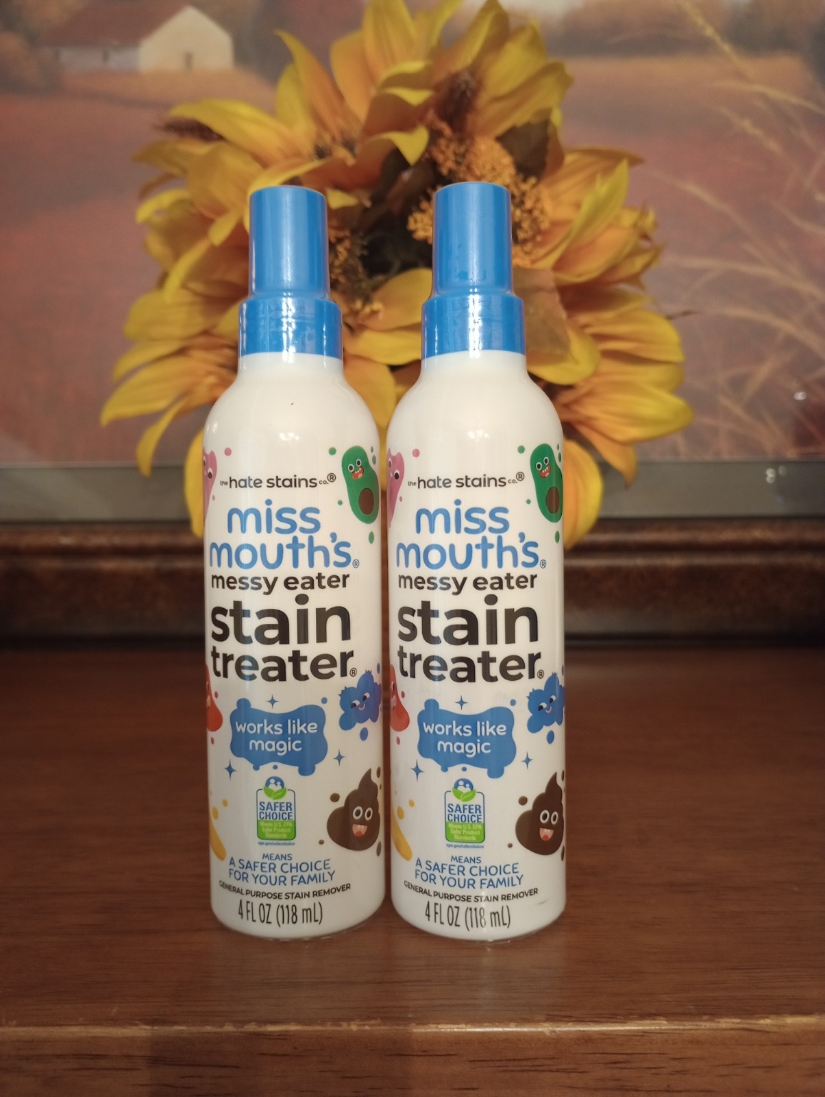 Miss Mouth’s Messy Eater Stain Treater Spray – 4oz 2 Pack 4 Fl Oz (Pack of 2)