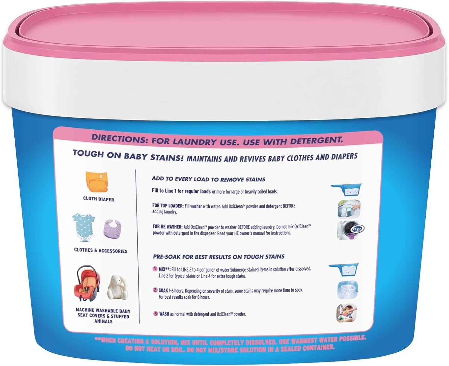 Baby Stain Fighter, Soaker, 3 lb Tub Baby Stain Soaker 2 Pack