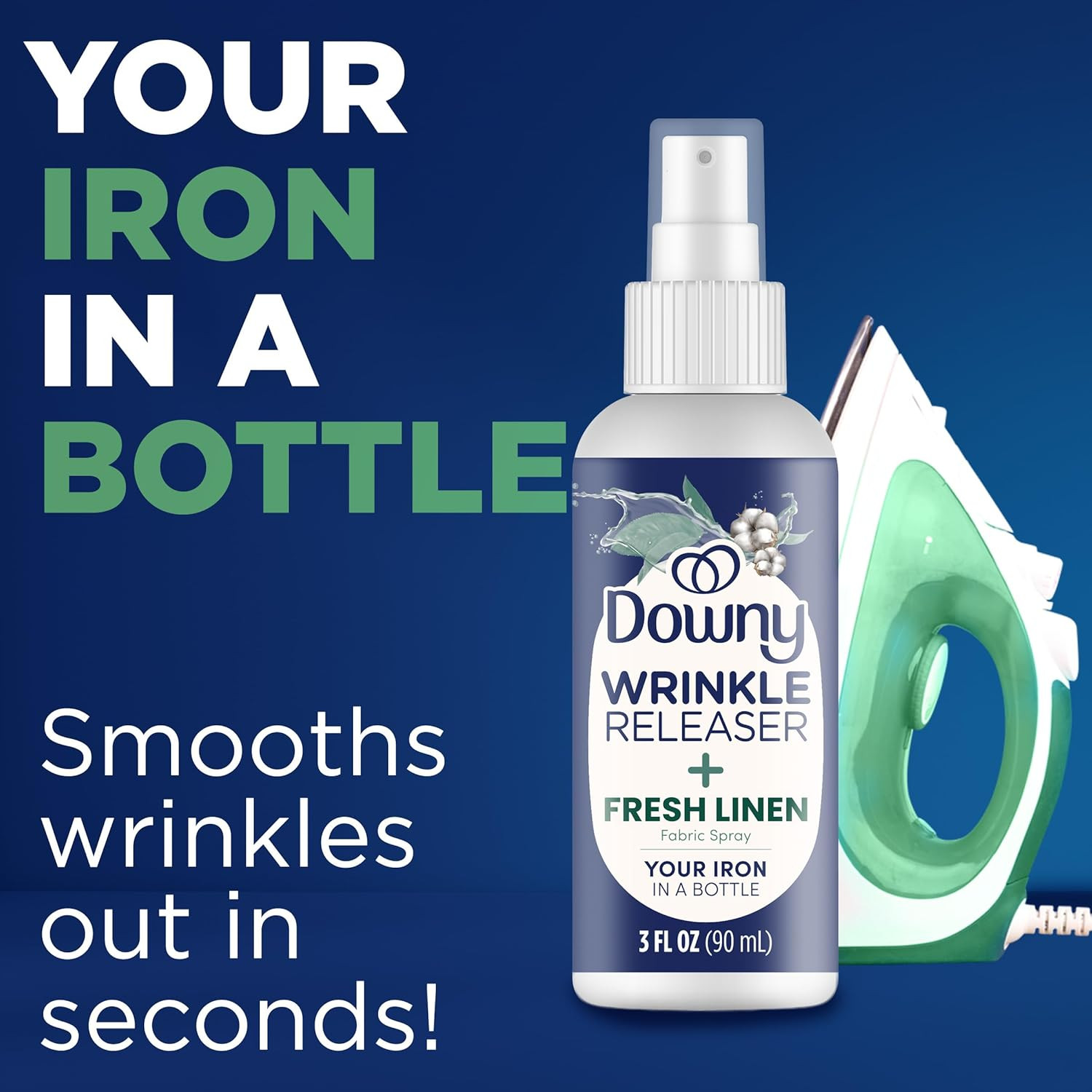 Downy Wrinkle Releaser Spray Crisp Linen 3oz Travel Size Fabric Refresher 2 Pack