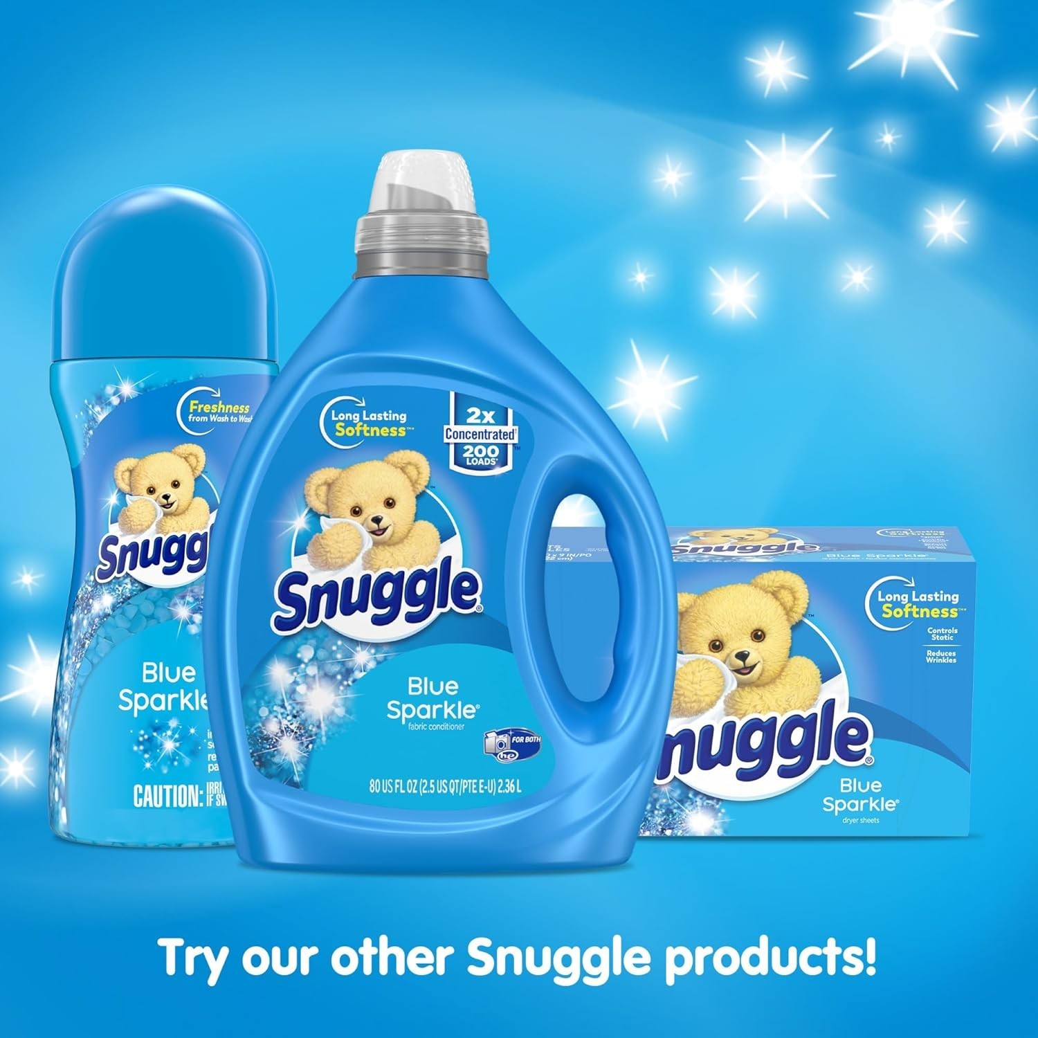Blue Sparkle Liquid Fabric Softener – 2X Concentrated for Soft Freshness