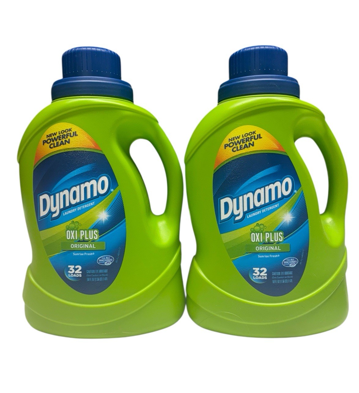 (2) Dynamo Oxi Plus SUNRISE FRESH Liquid Laundry Detergent 50oz 32 Loads